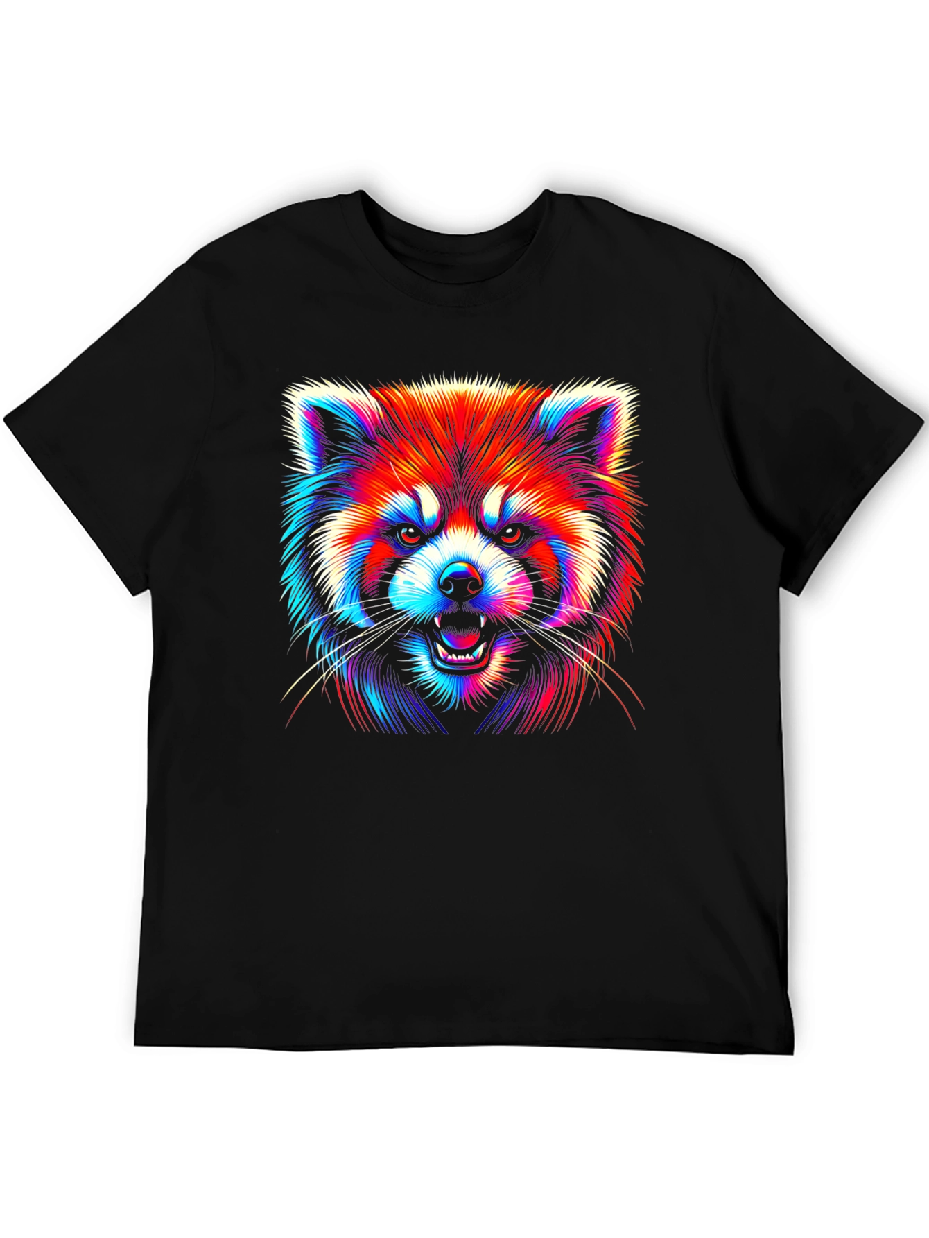 Neon Red Panda Graphic Tee