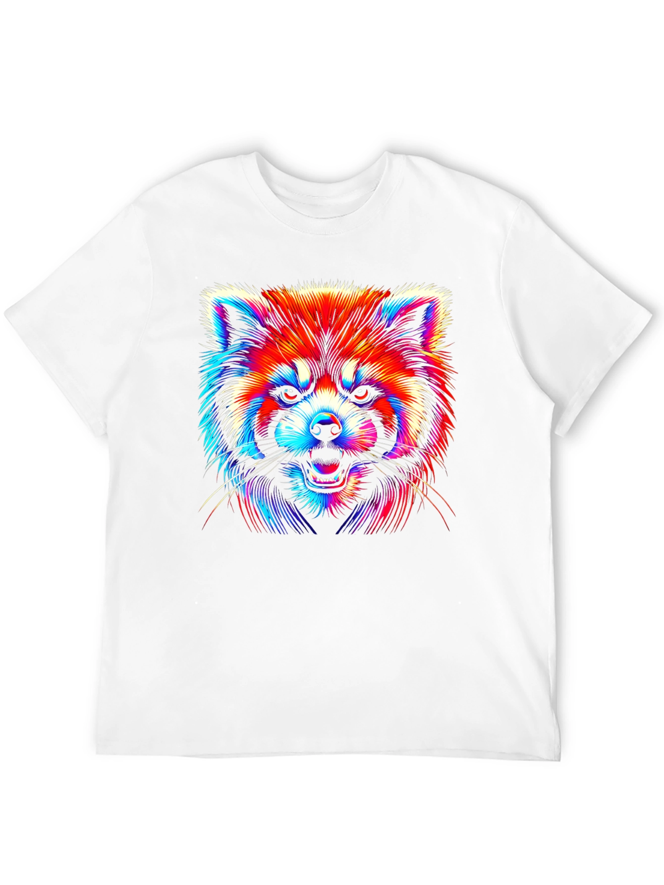 Neon Red Panda Graphic Tee