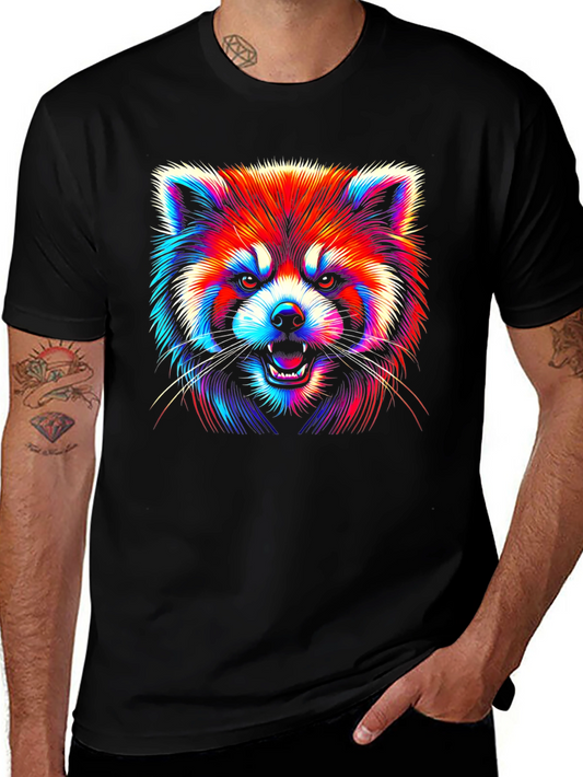 Neon Red Panda Graphic Tee