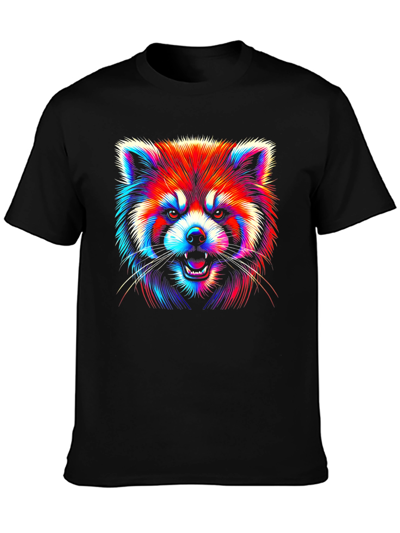 Neon Red Panda Graphic Tee