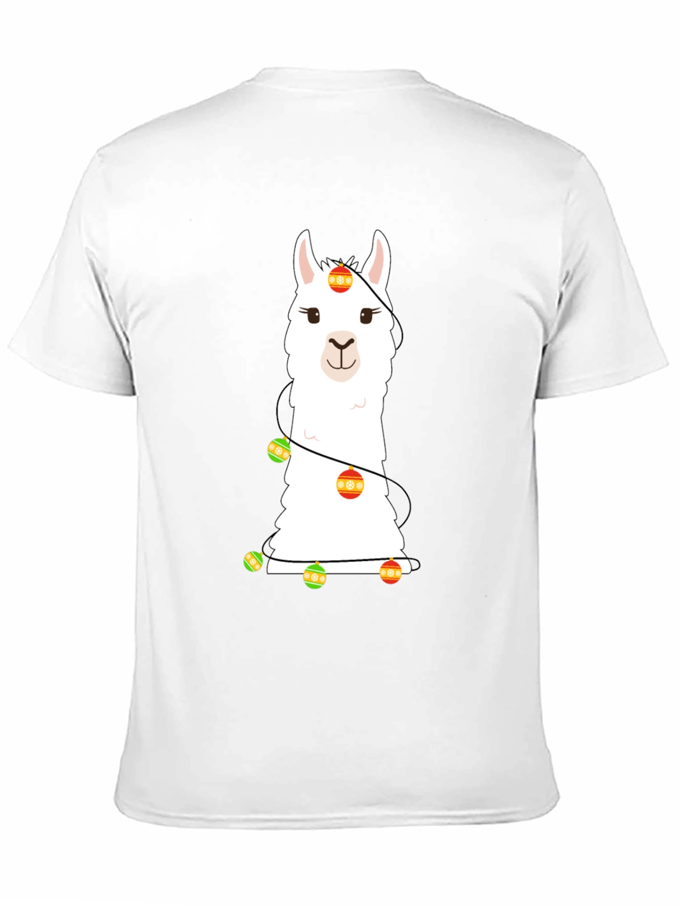 Llama Christmas Lights Graphic Tee