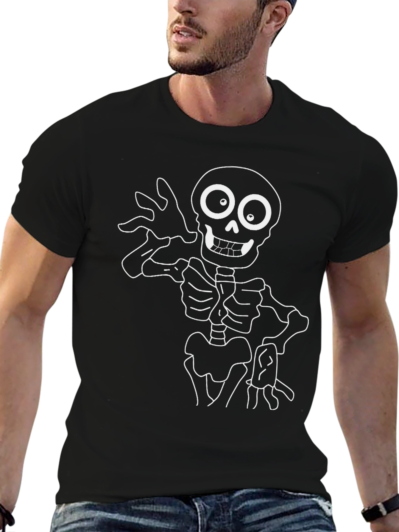 Skeleton Graphic Tee - Spooky Season Shirt