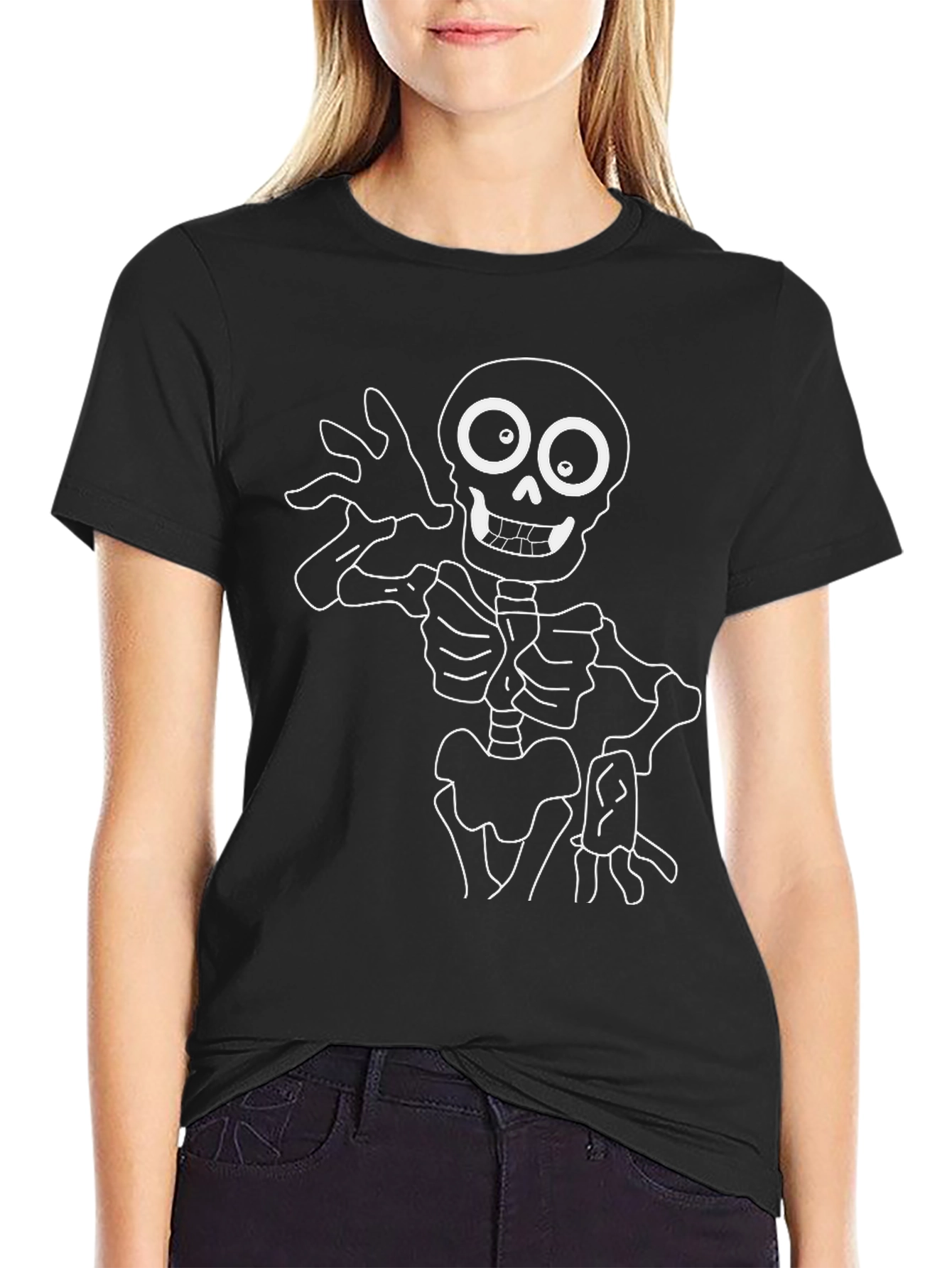 Skeleton Graphic Tee - Spooky Season Shirt