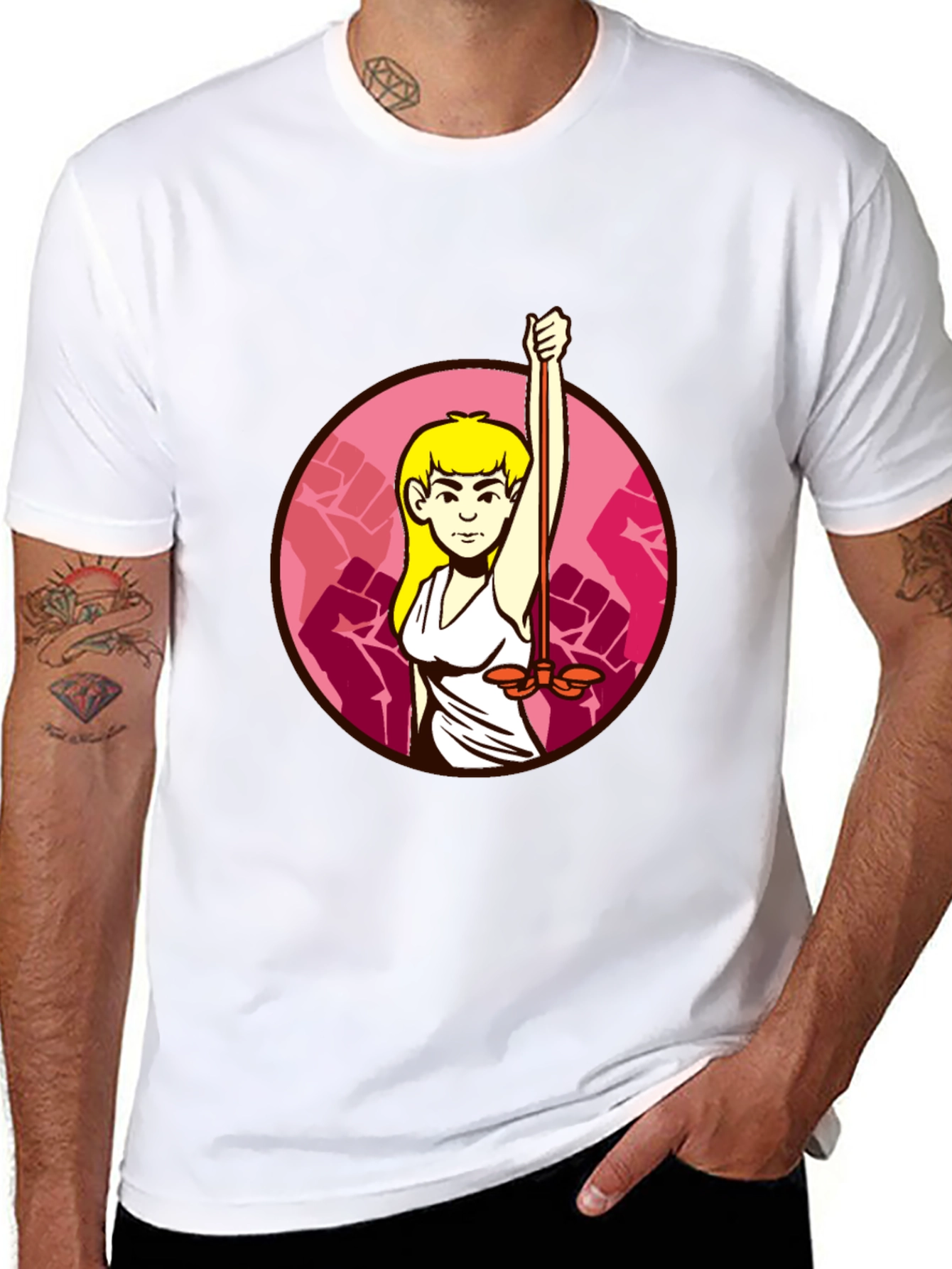 Feminist Symbol Black T-Shirt