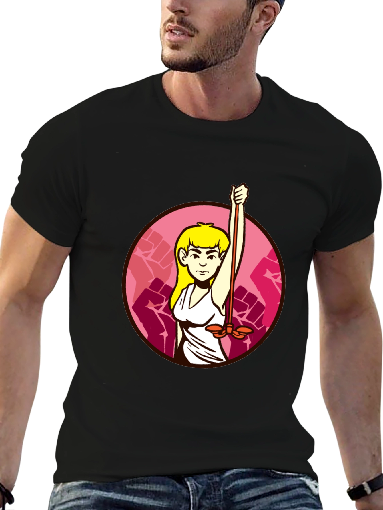 Feminist Symbol Black T-Shirt