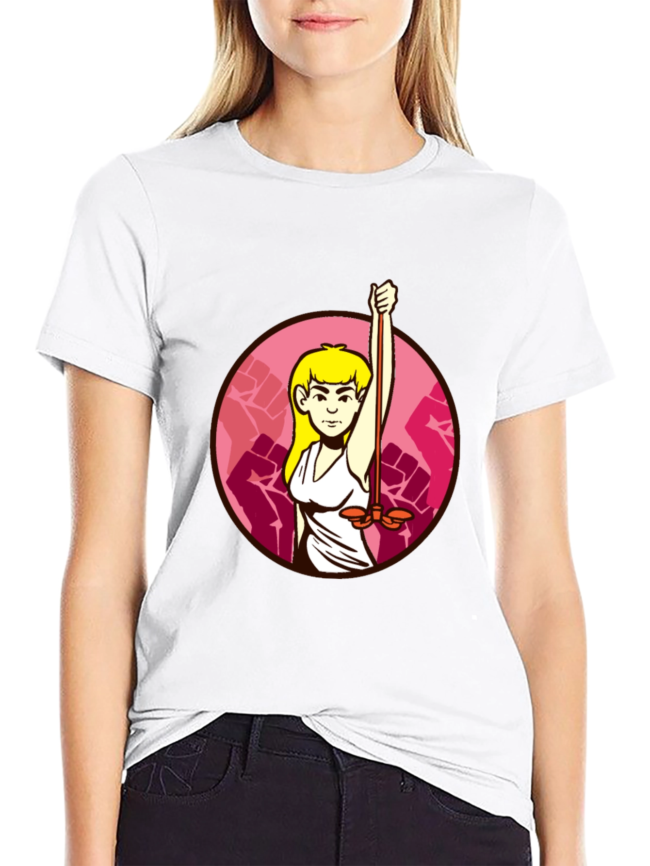 Feminist Symbol Black T-Shirt