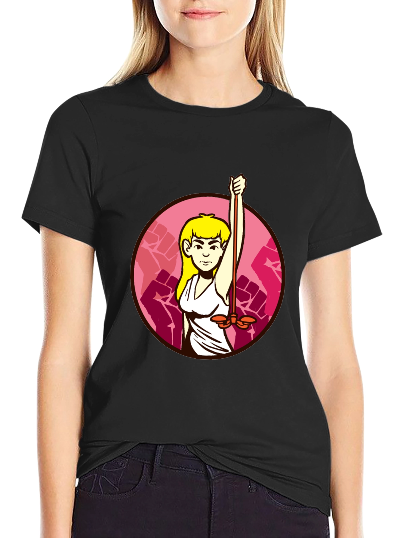 Feminist Symbol Black T-Shirt