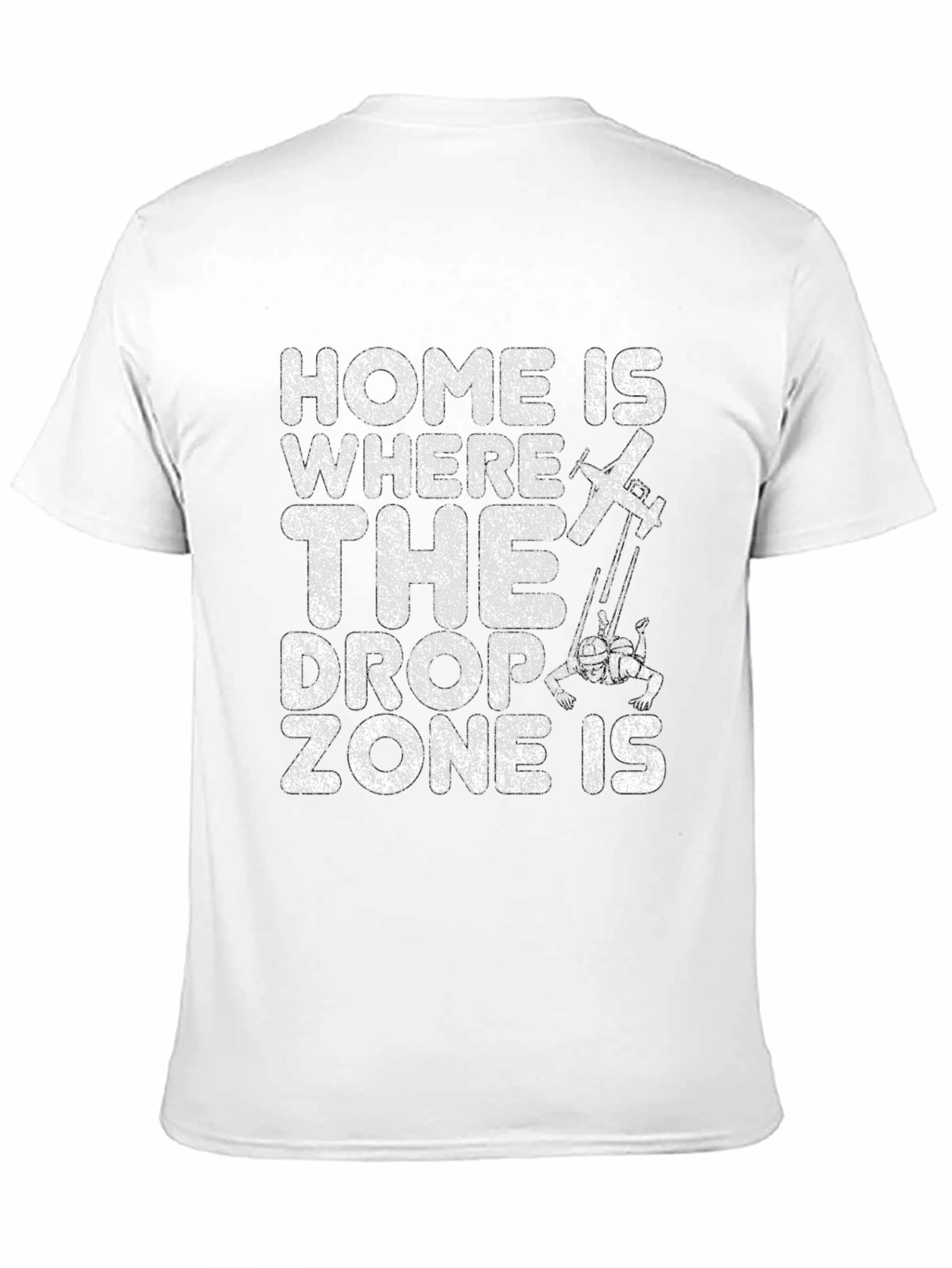 Skydiving Drop Zone Black T-Shirt