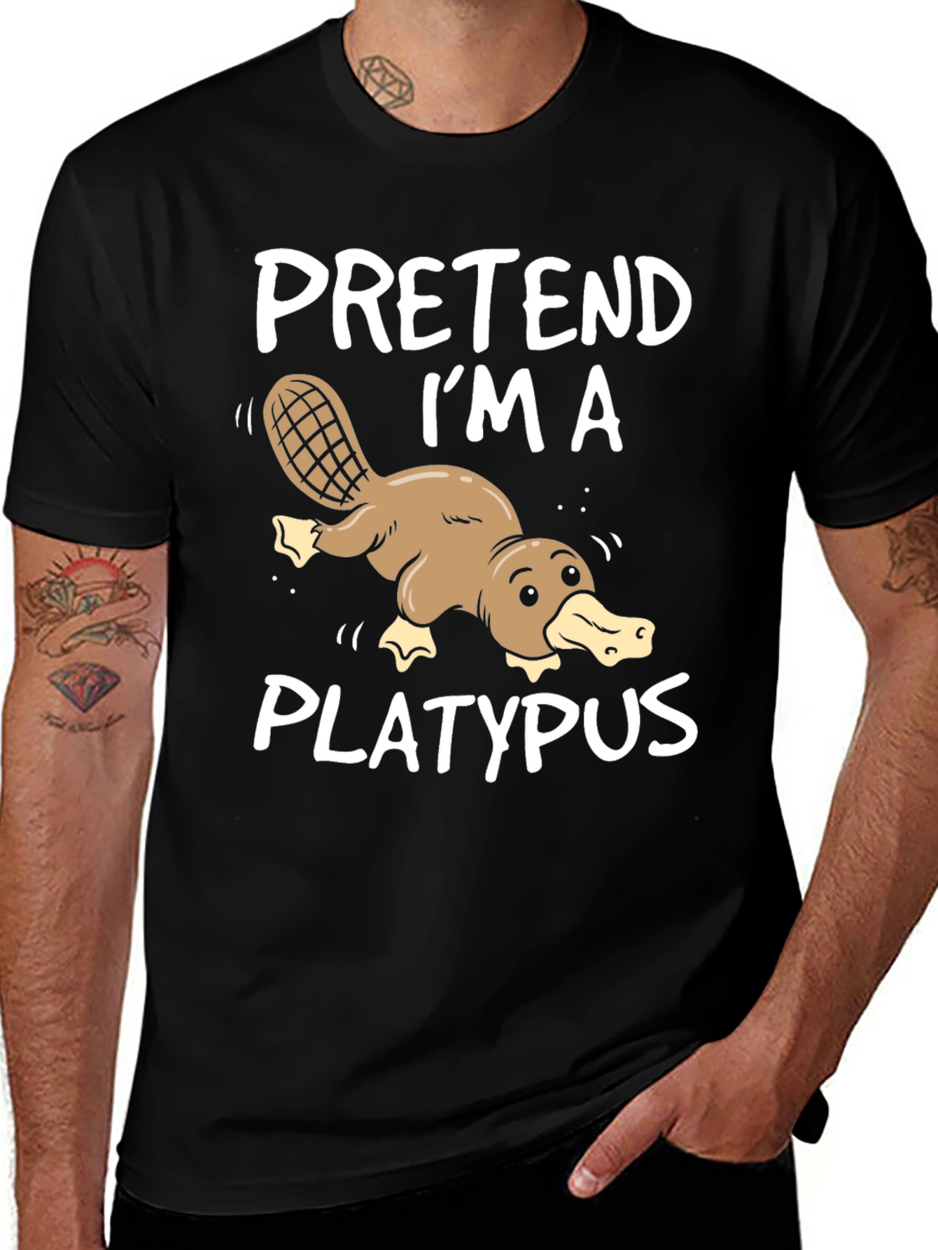 Pretend Im a Platypus Funny T-Shirt