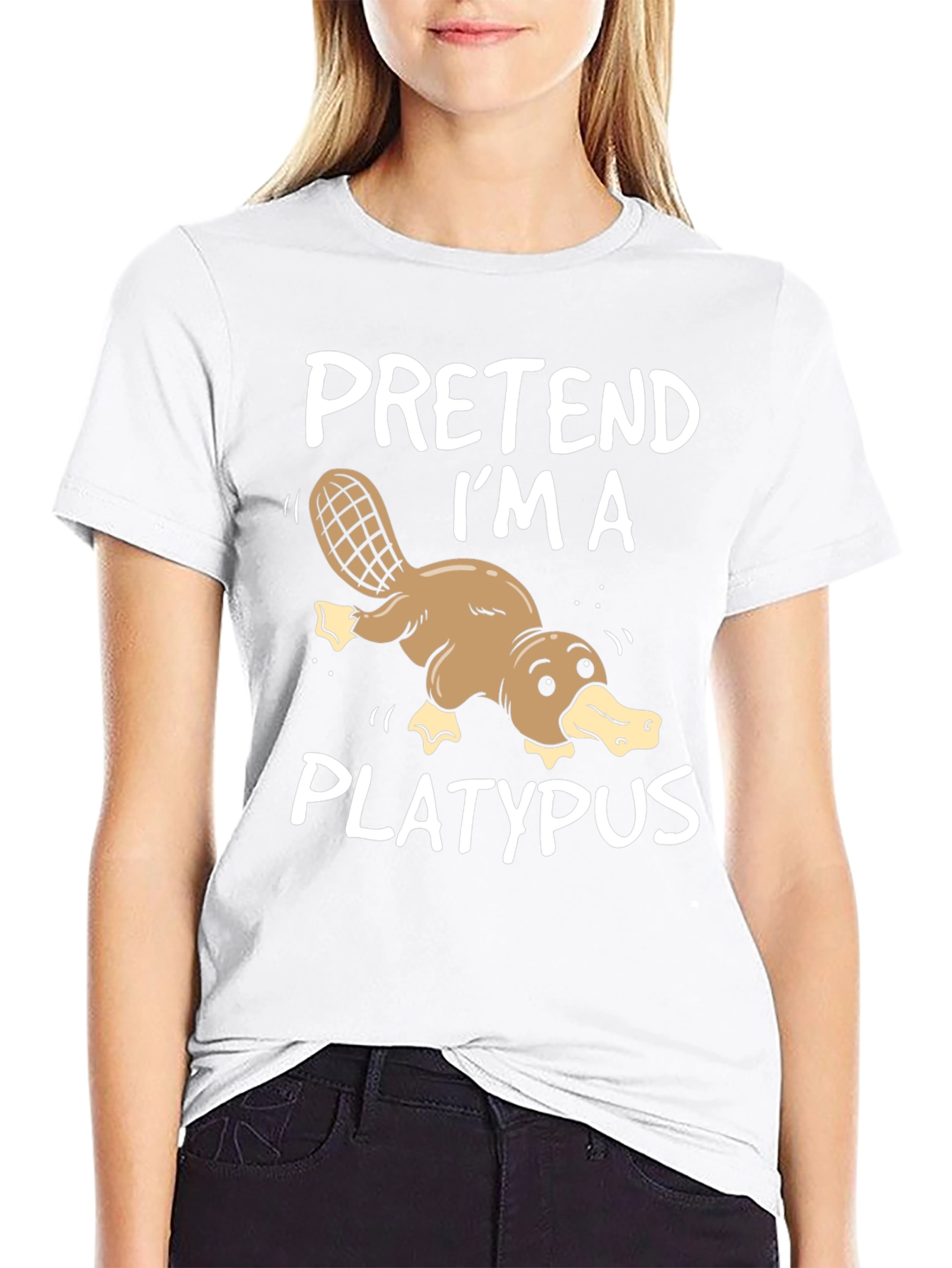 Pretend Im a Platypus Funny T-Shirt