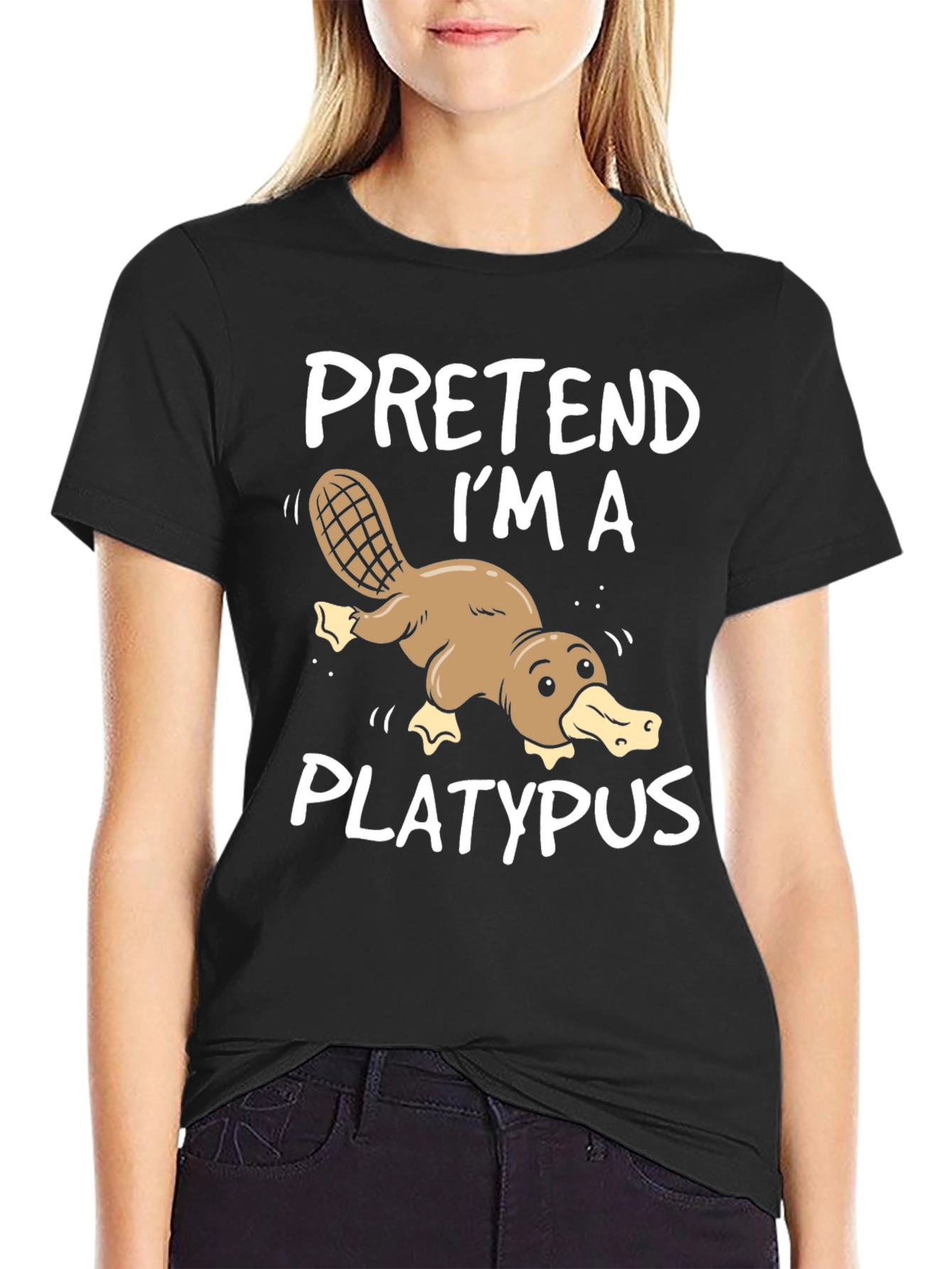 Pretend Im a Platypus Funny T-Shirt