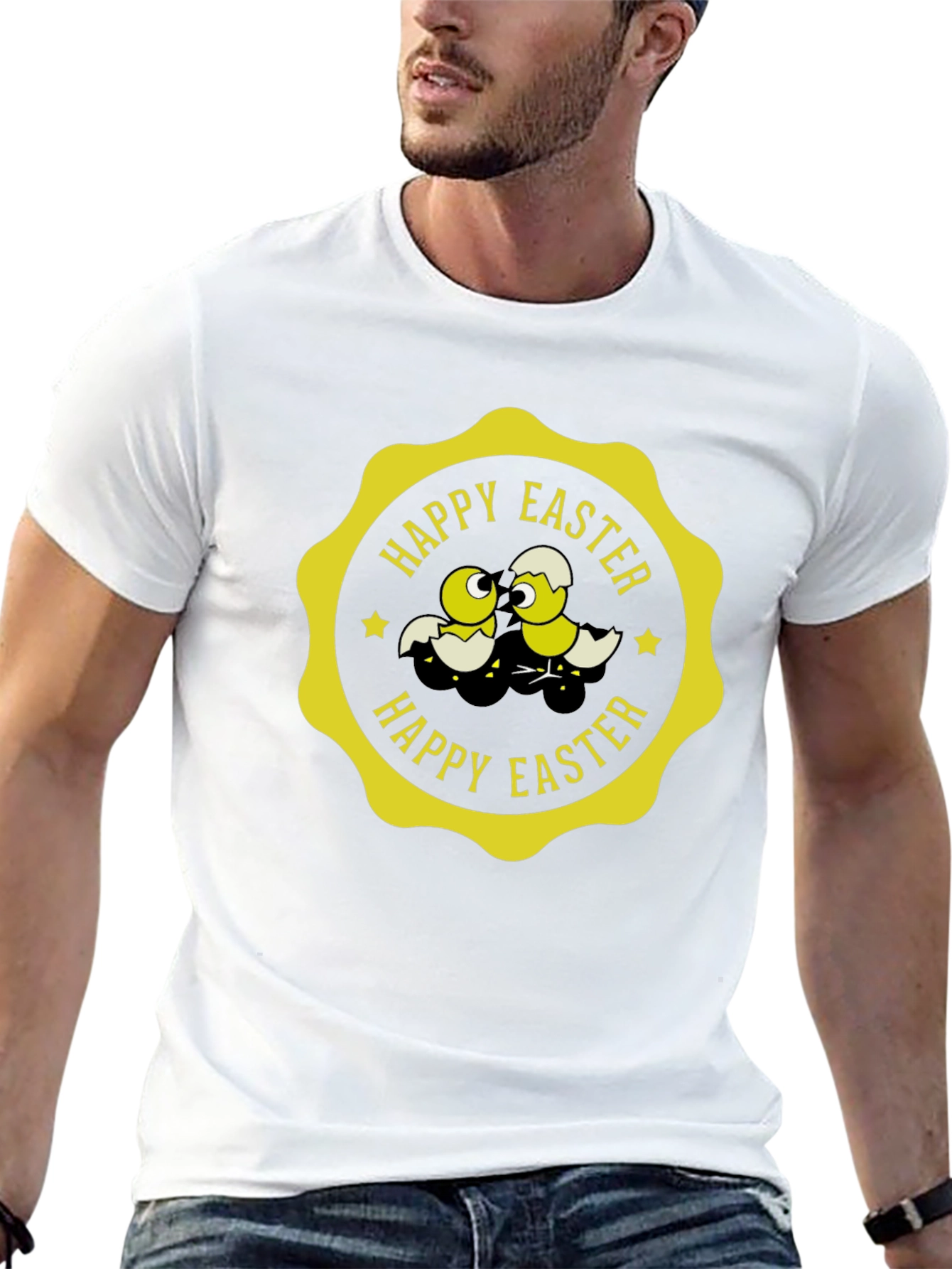 Happy Easter Chick T-Shirt - Novelty Holiday Tee