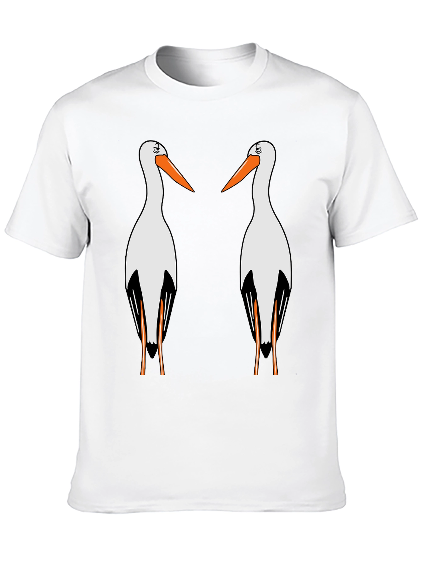 Stork Graphic T-Shirt - Quirky Bird Lover Tee