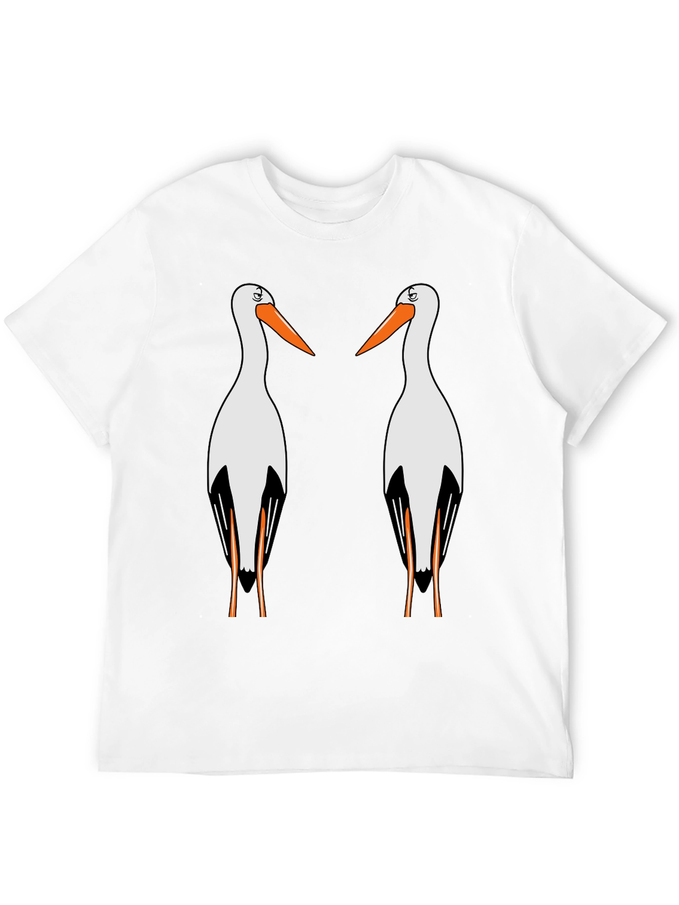 Stork Graphic T-Shirt - Quirky Bird Lover Tee