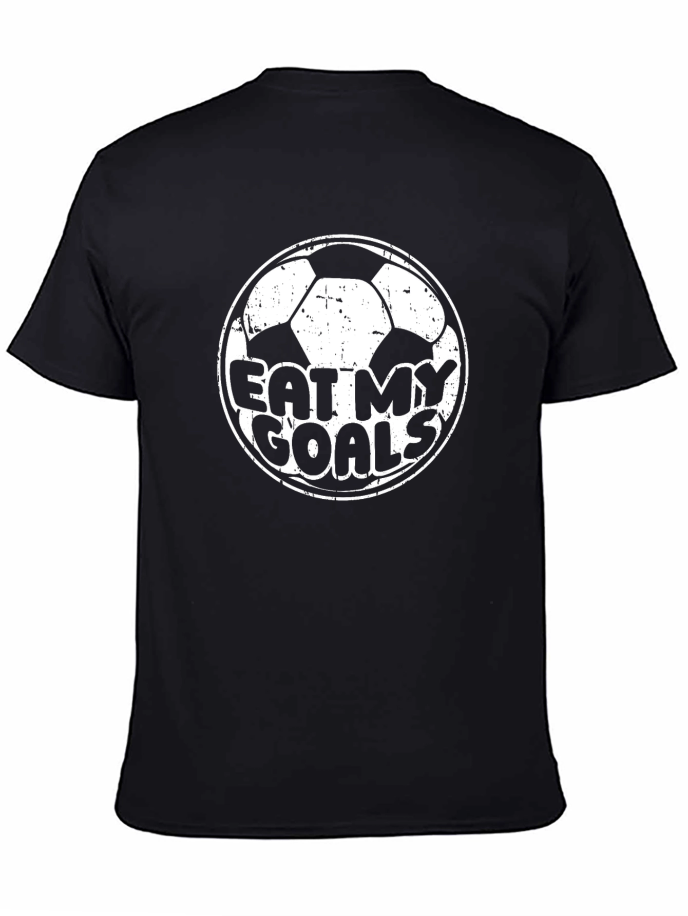 Eat My Goals Soccer T-Shirt - Black Cotton Tee