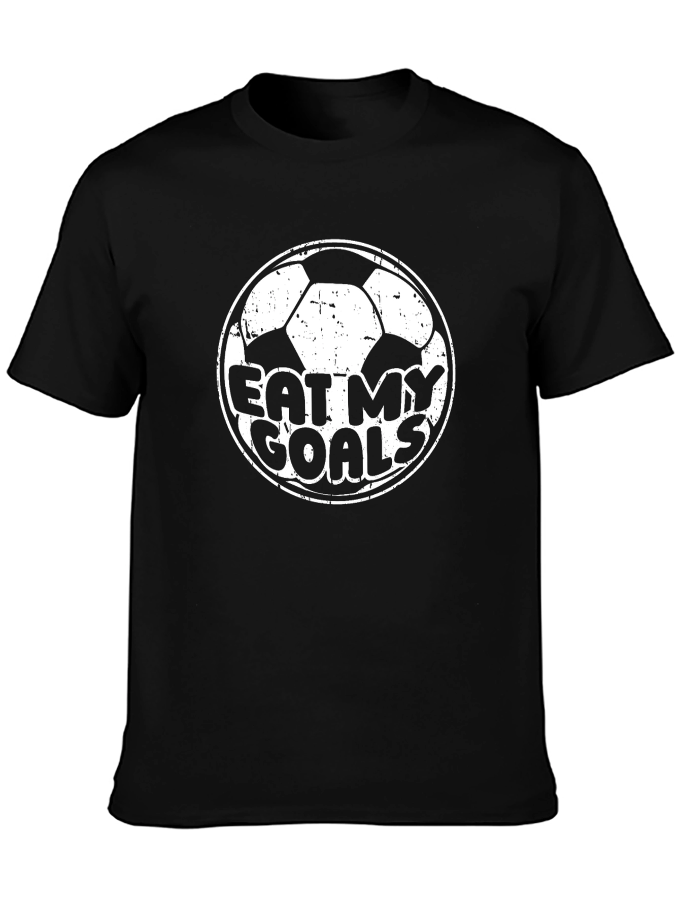 Eat My Goals Soccer T-Shirt - Black Cotton Tee
