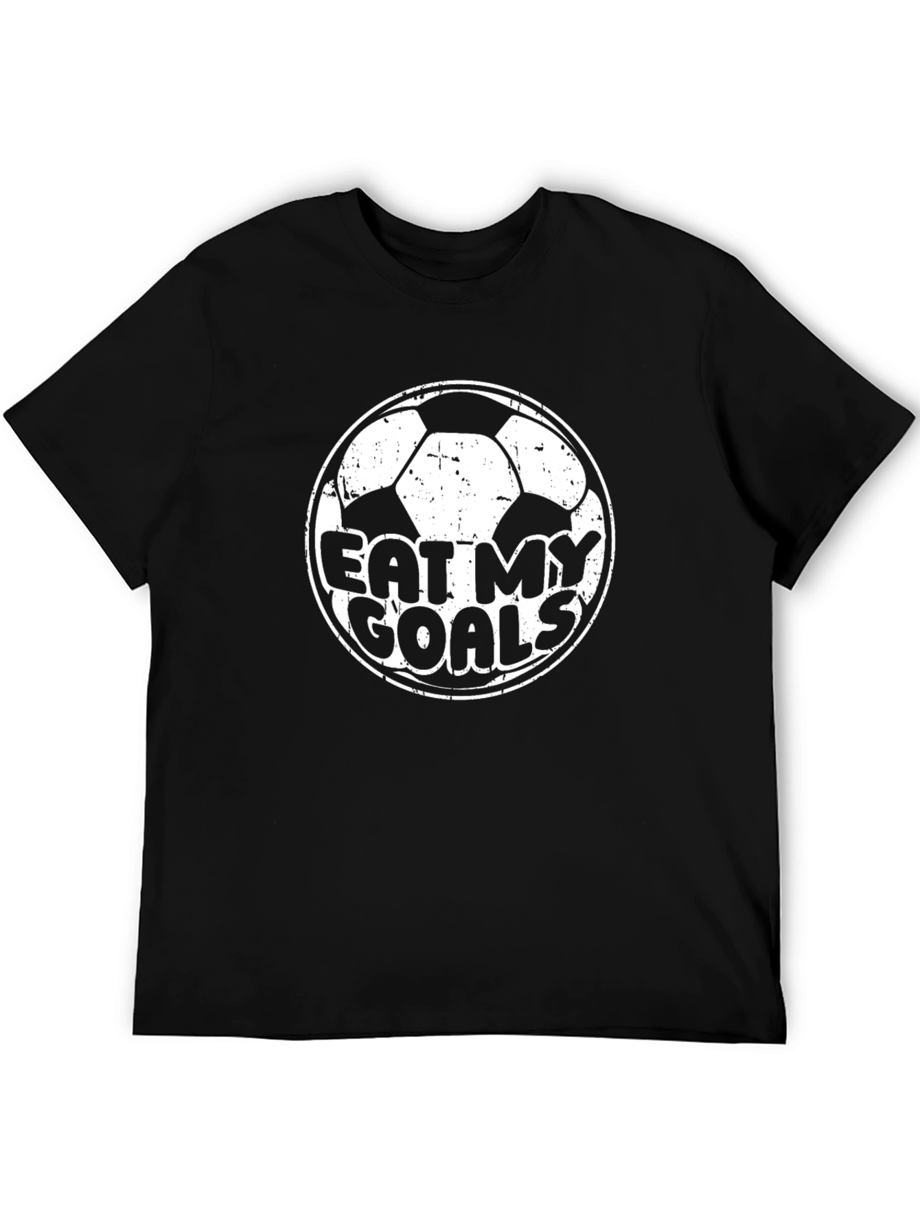 Eat My Goals Soccer T-Shirt - Black Cotton Tee