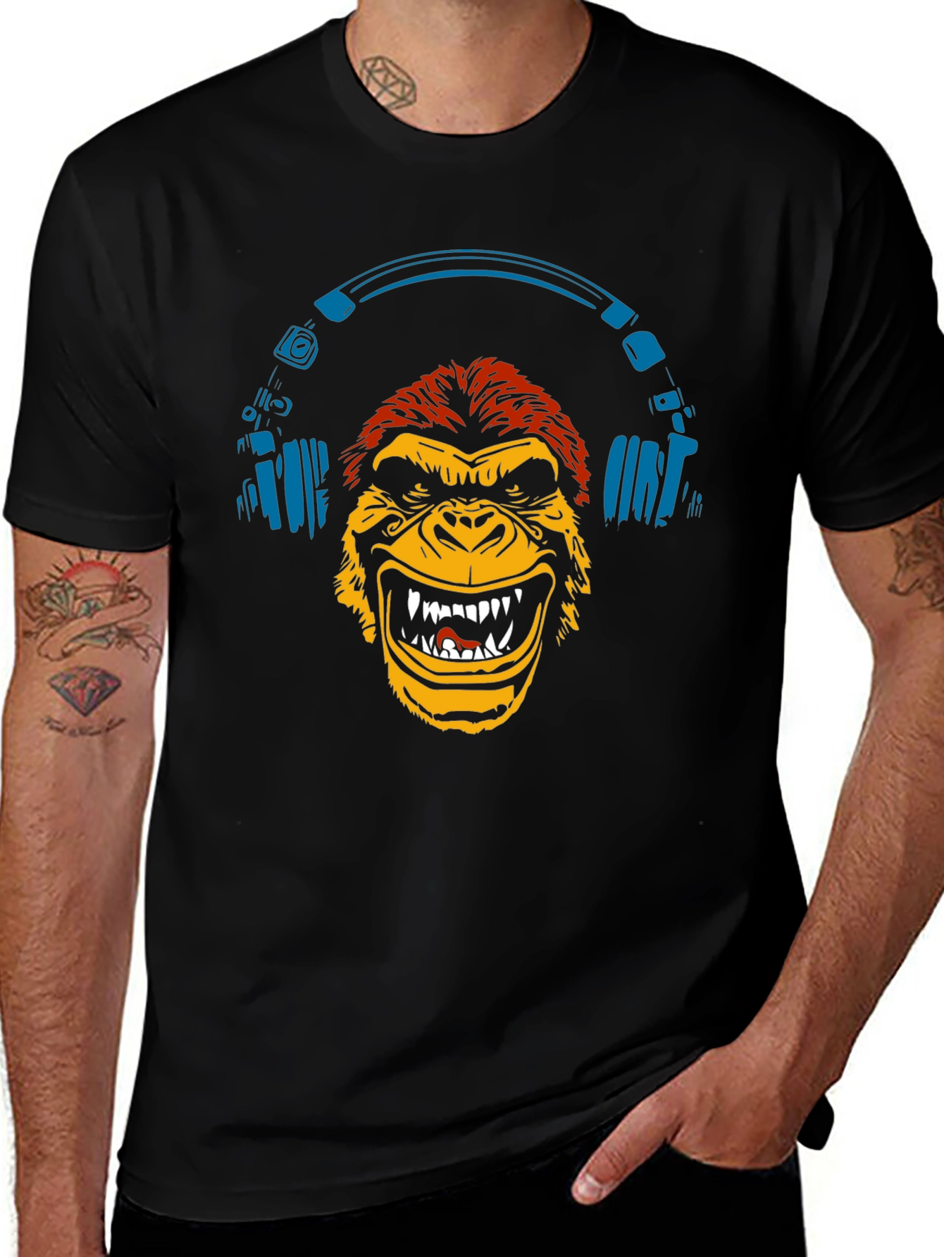 Monkey DJ Graphic Tee - Cool Urban Style