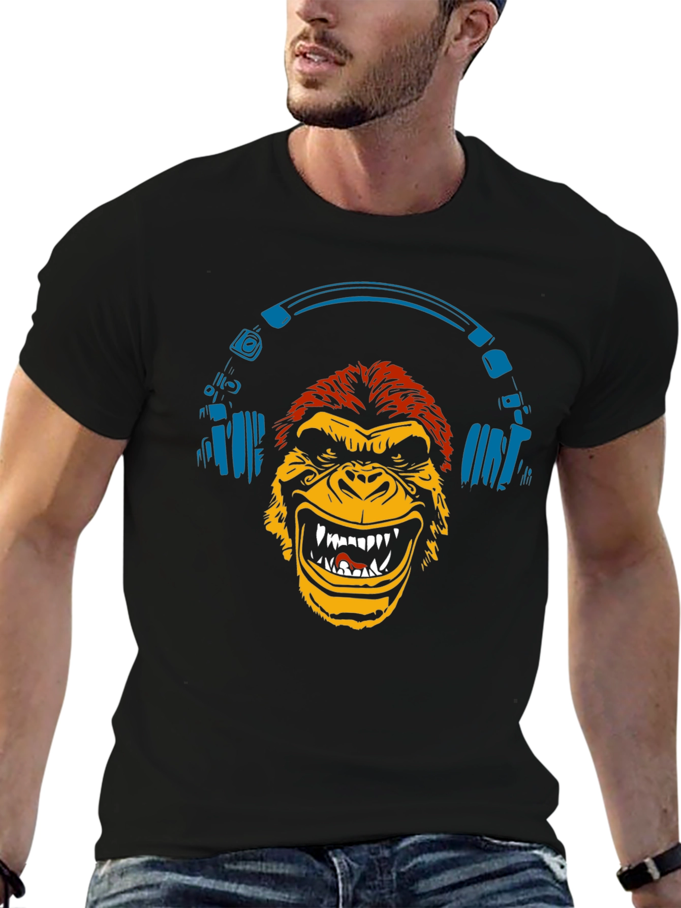 Monkey DJ Graphic Tee - Cool Urban Style