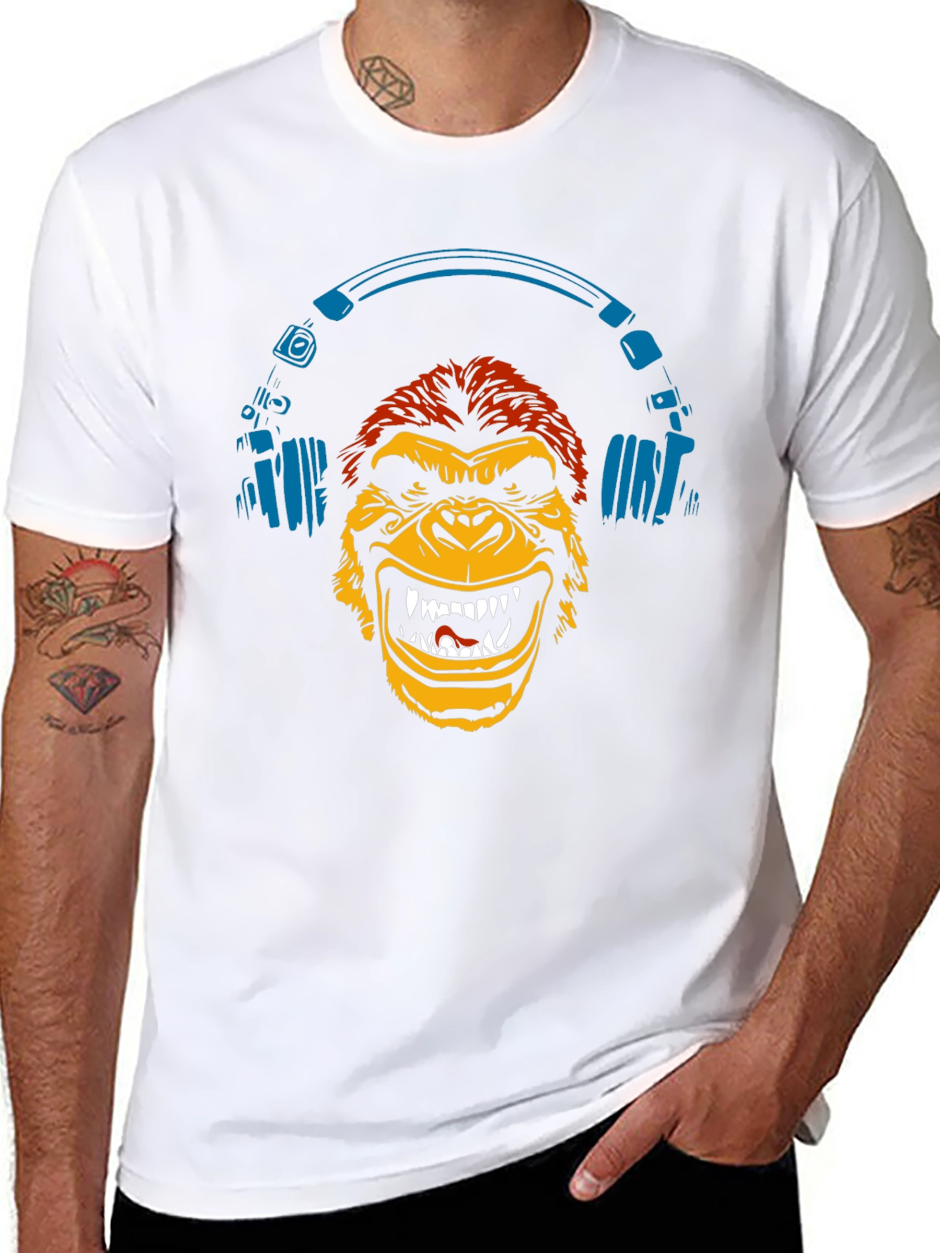 Monkey DJ Graphic Tee - Cool Urban Style