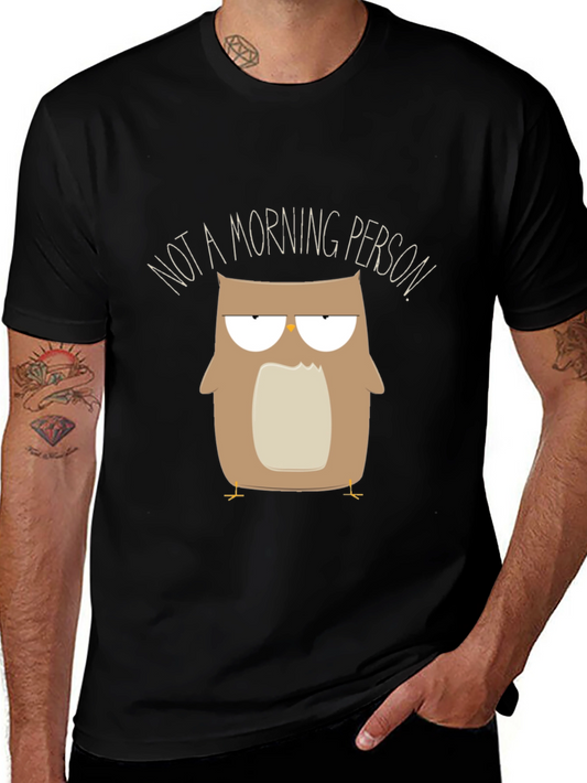 Funny Owl Graphic Tee - Not a Morning Person