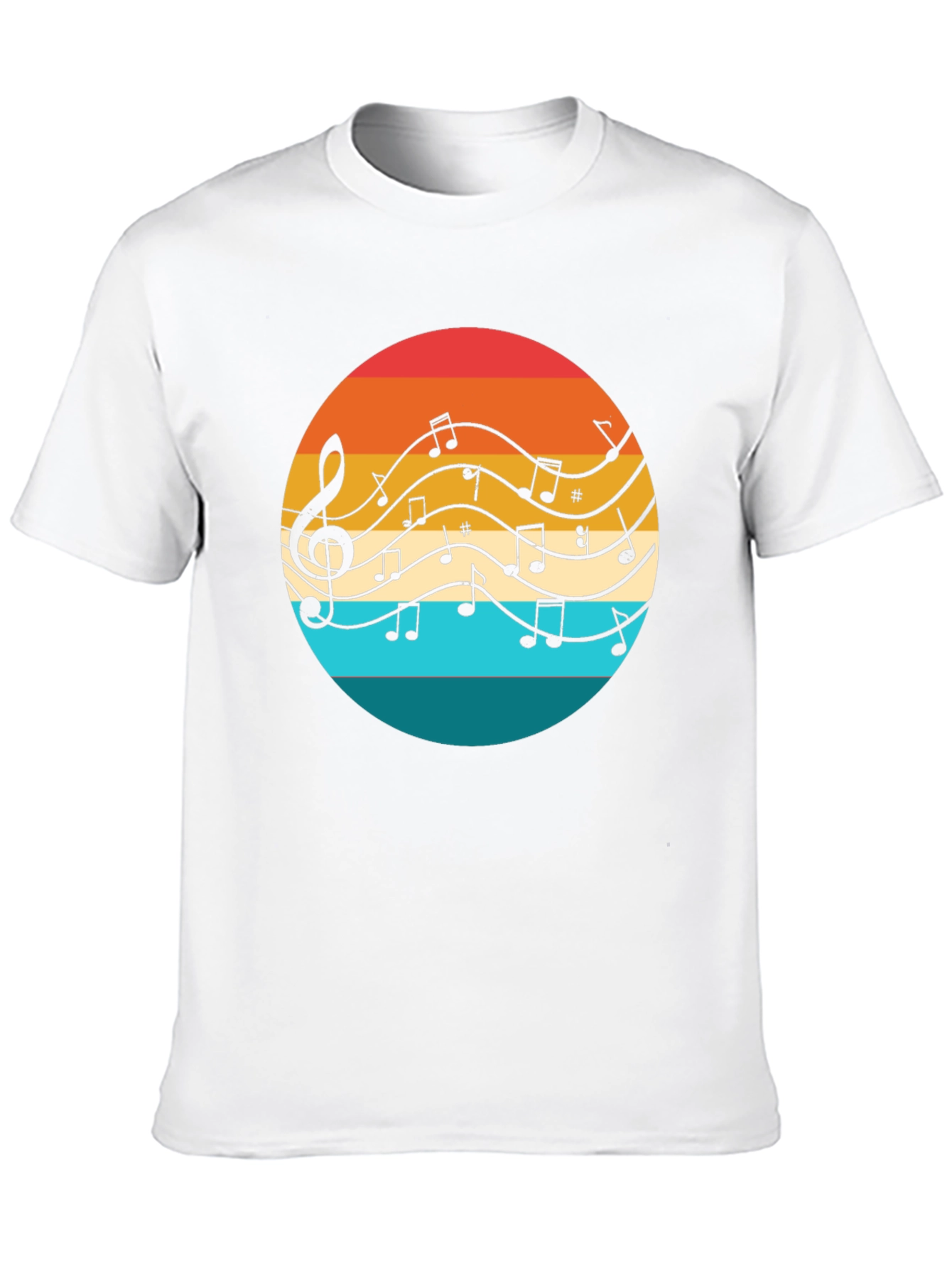 Retro Music Notes Graphic Tee