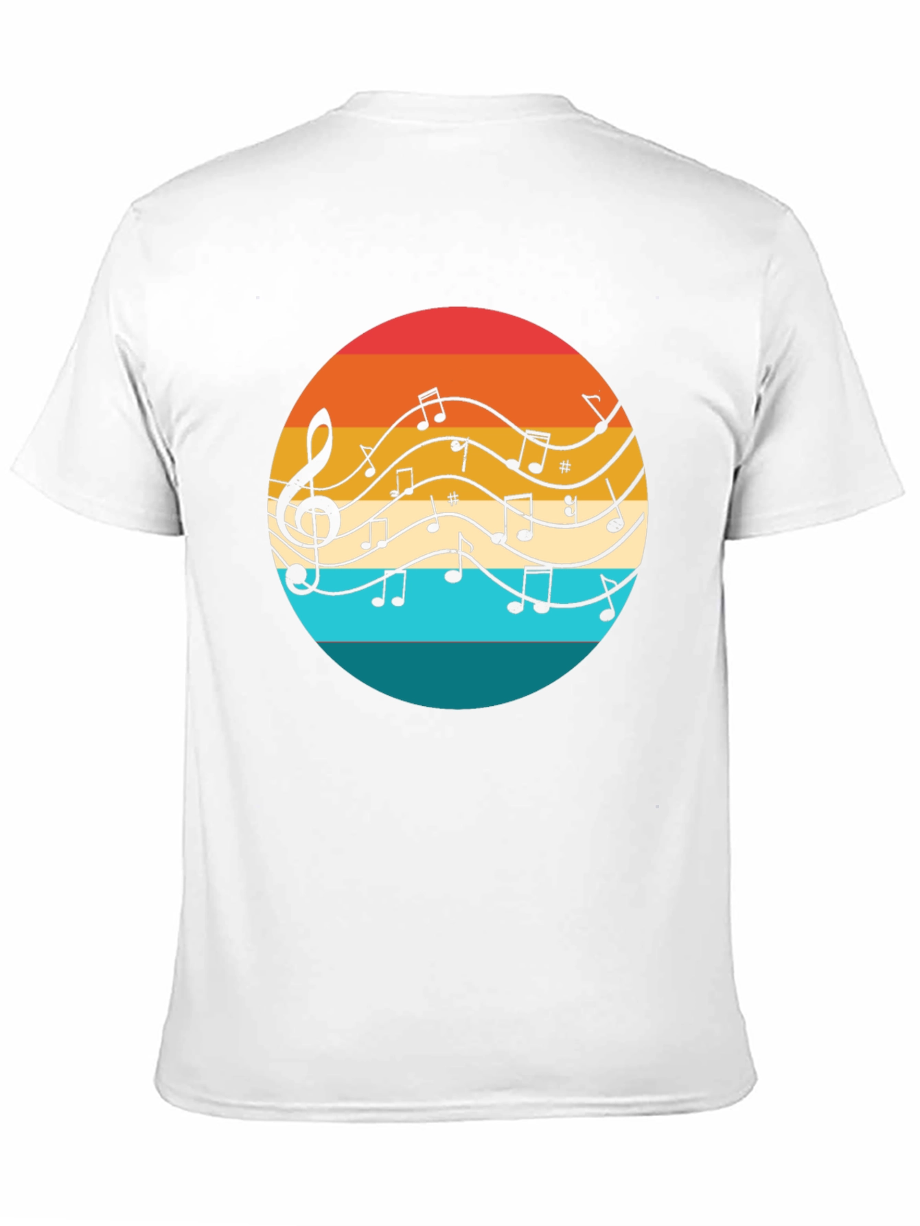 Retro Music Notes Graphic Tee