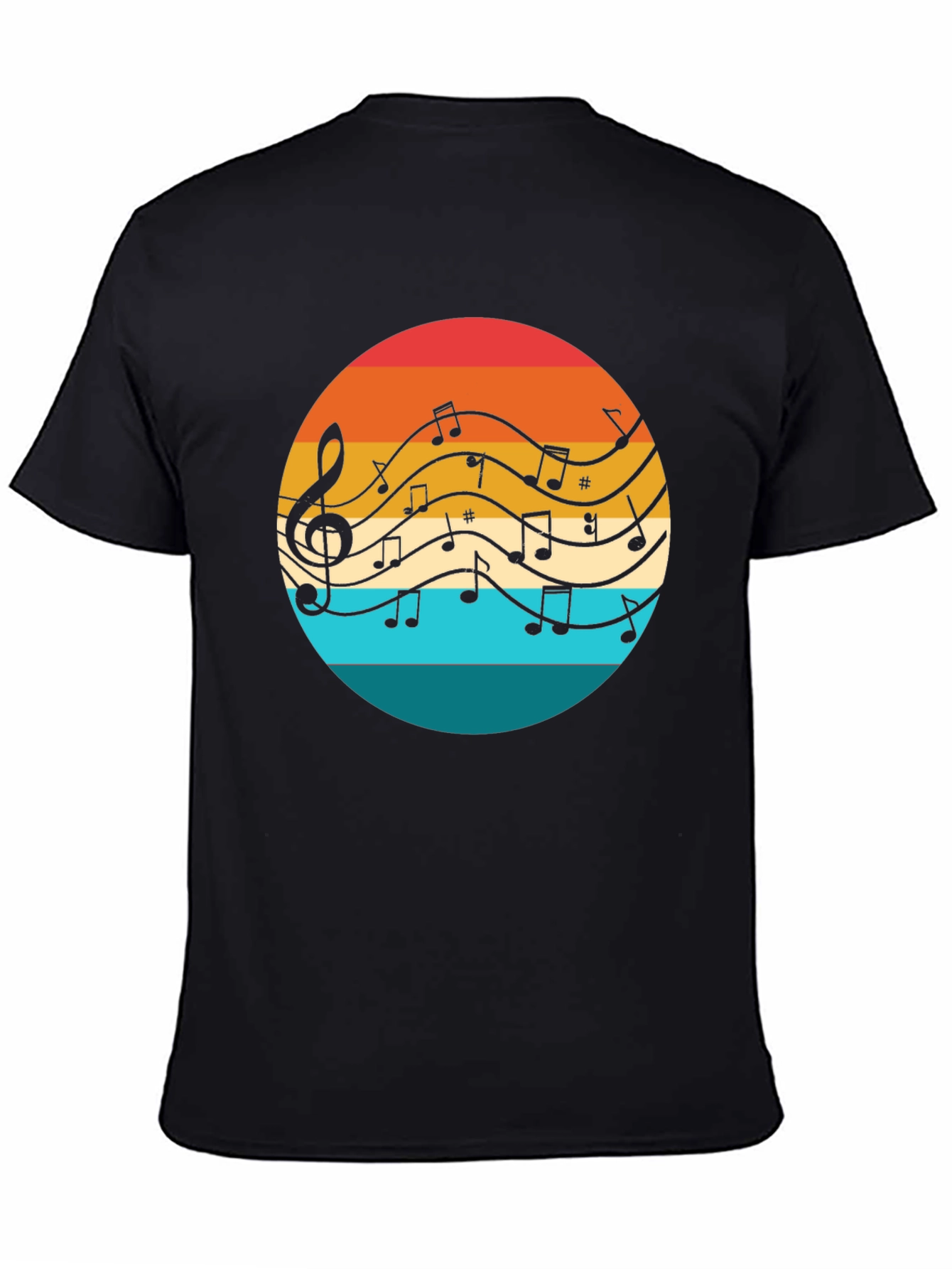 Retro Music Notes Graphic Tee