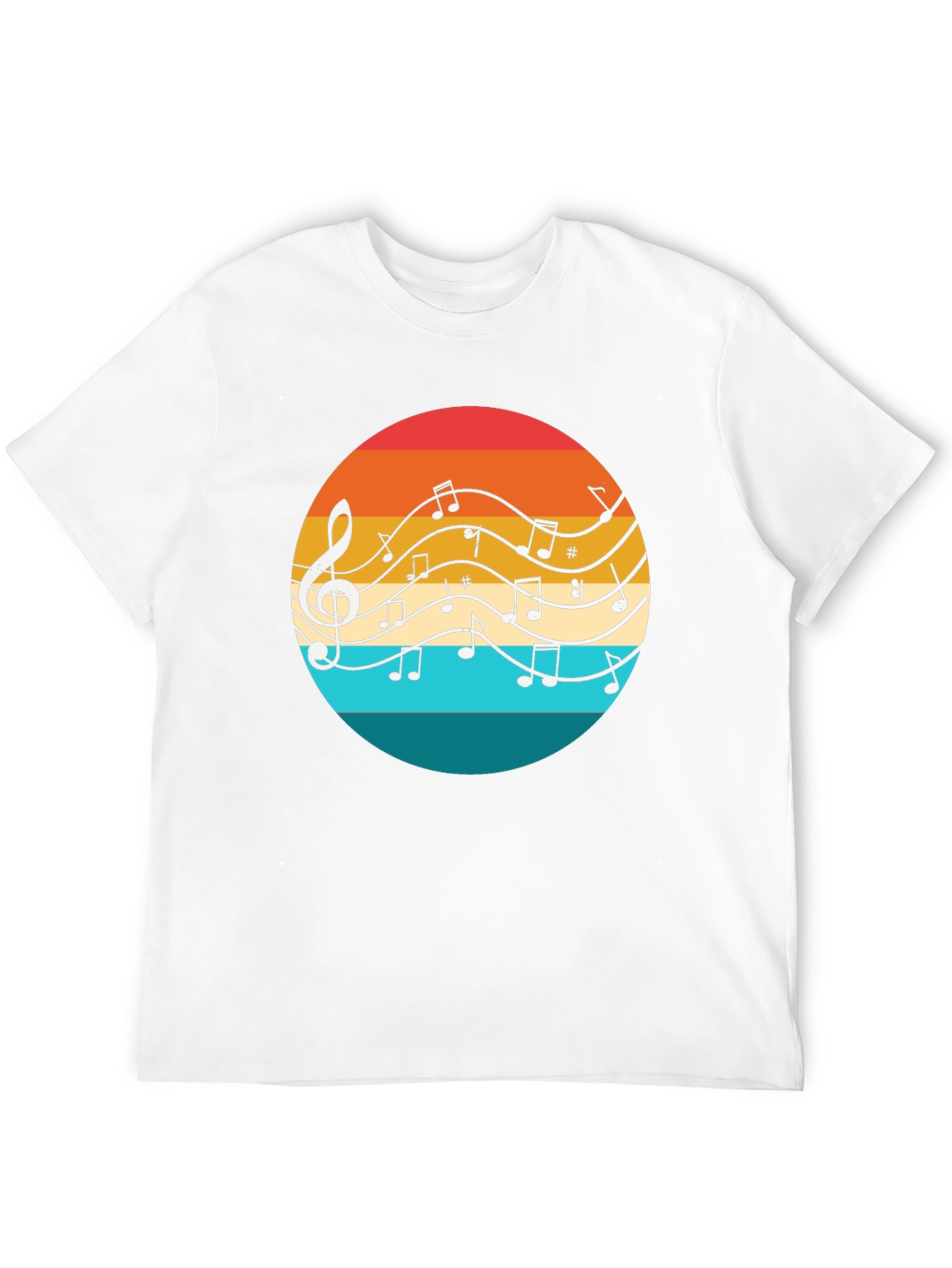 Retro Music Notes Graphic Tee