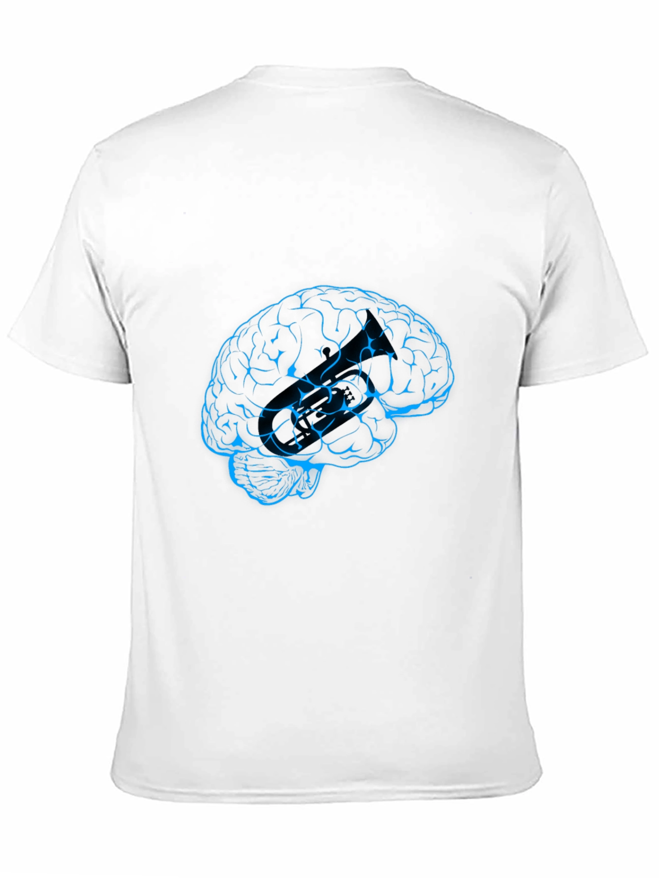 Brain Graphic Tee - Black Crew Neck T-Shirt
