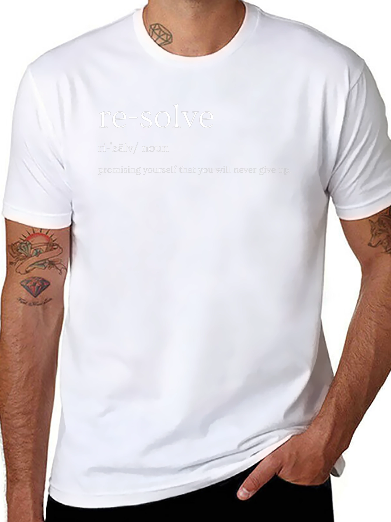 Resolve Definition T-Shirt - Never Give Up