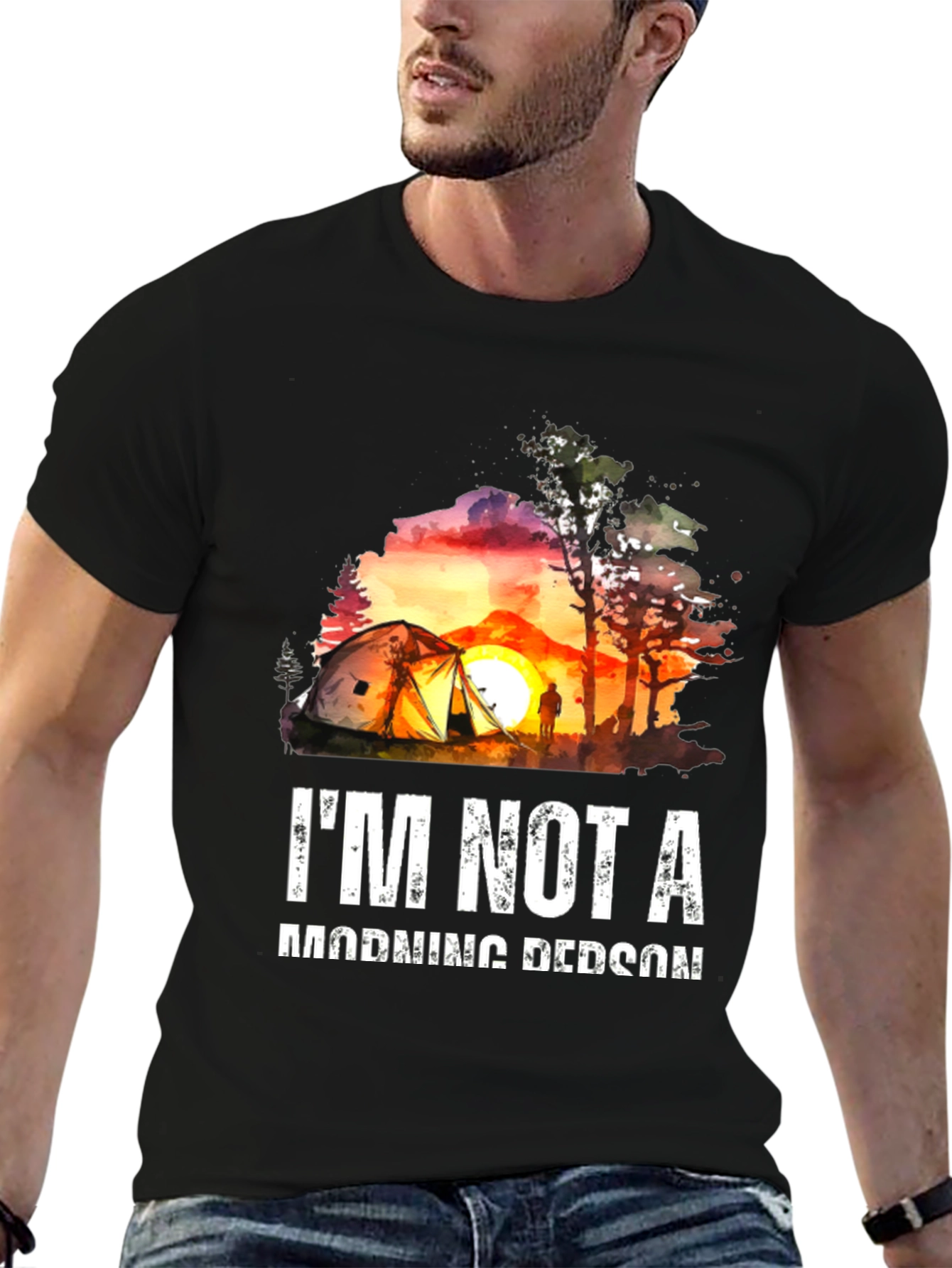 Camping Sunset T-Shirt - Not a Morning Person