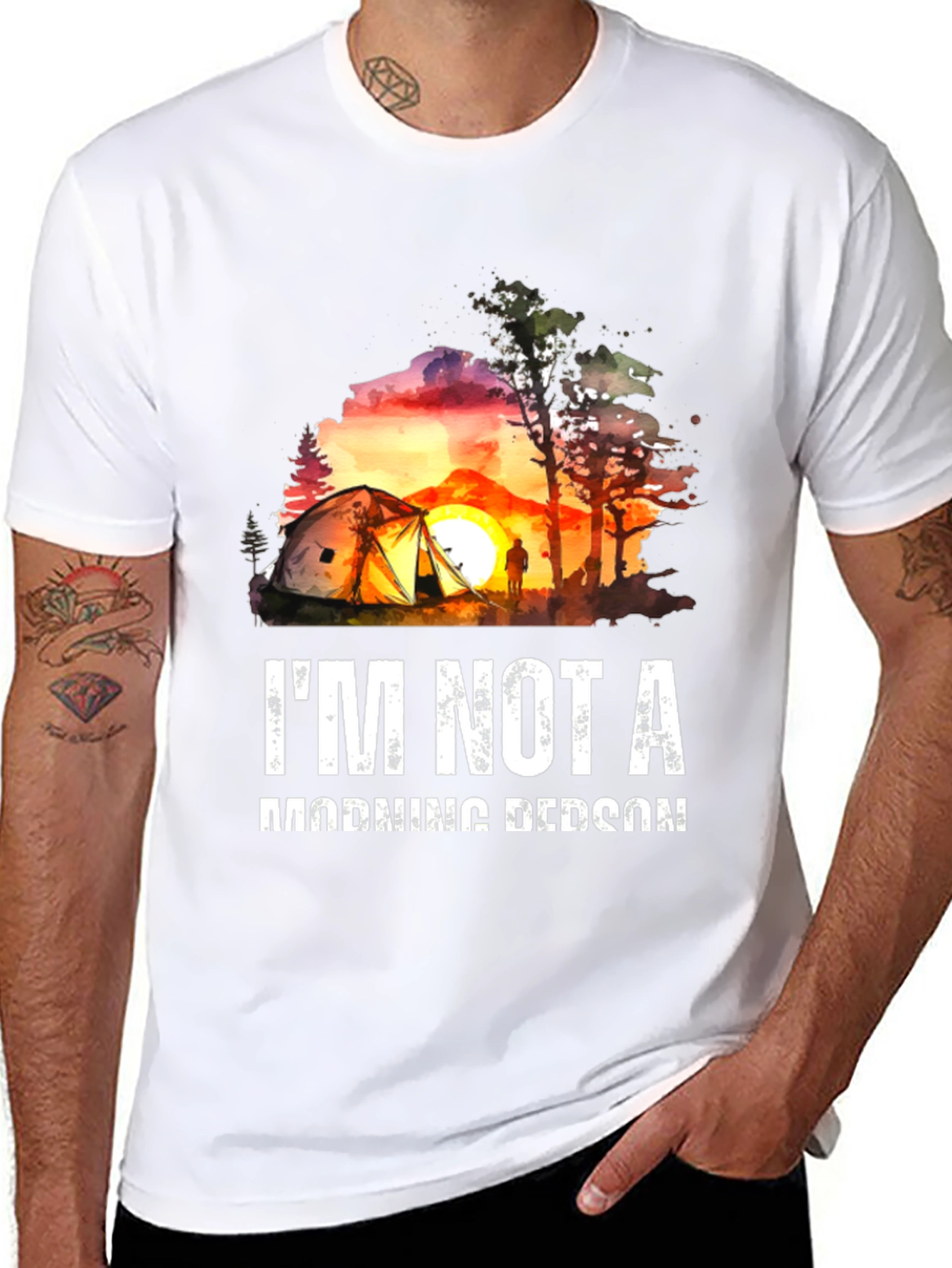 Camping Sunset T-Shirt - Not a Morning Person