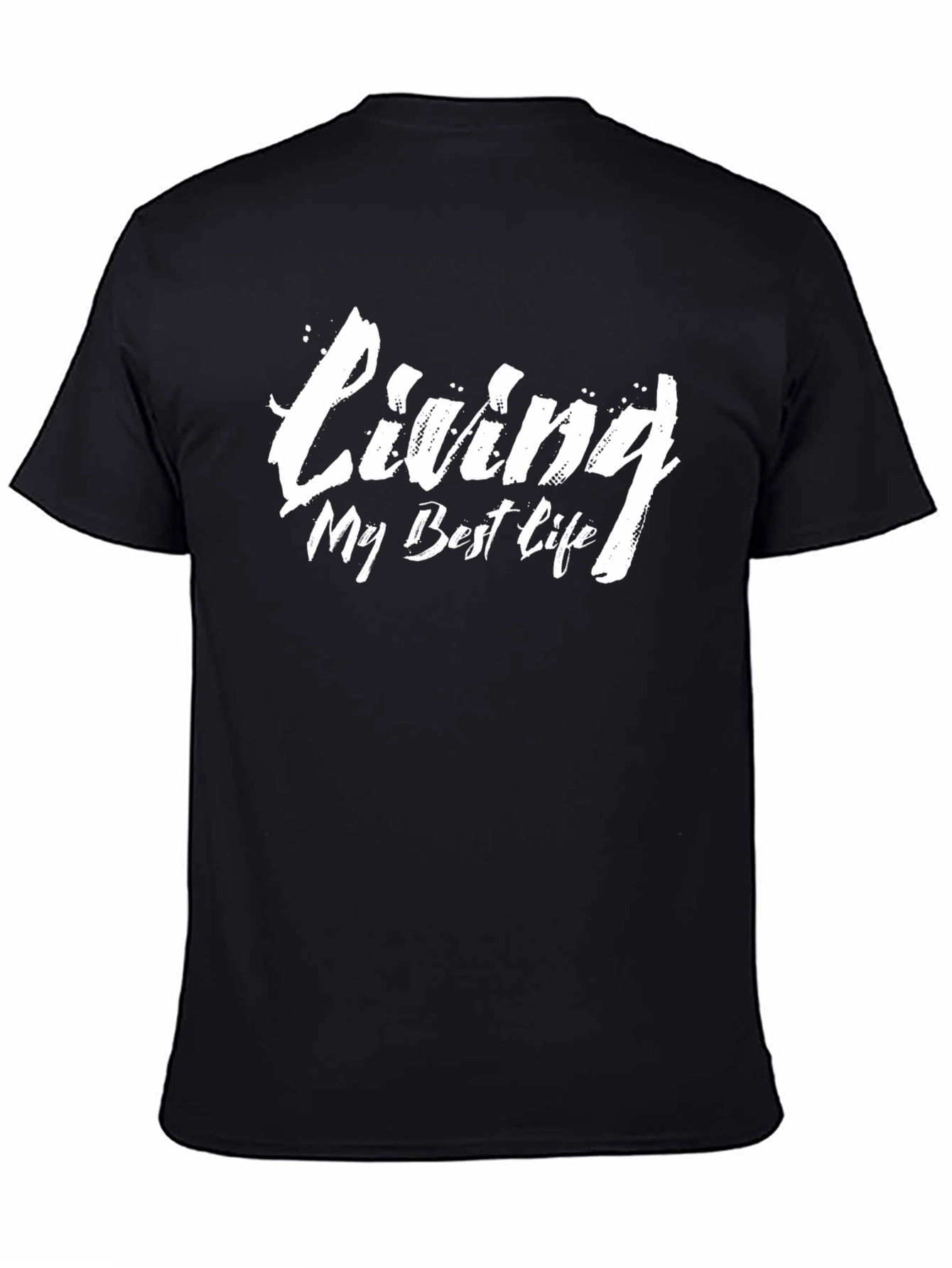 Living My Best Life Black Graphic Tee