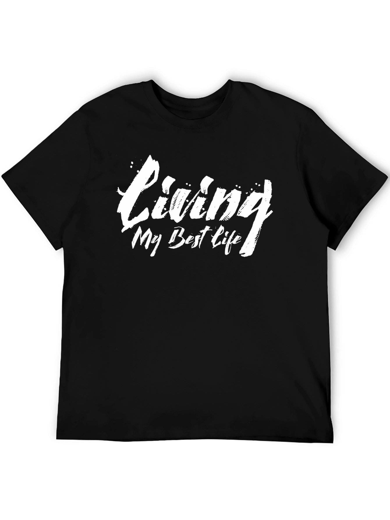 Living My Best Life Black Graphic Tee