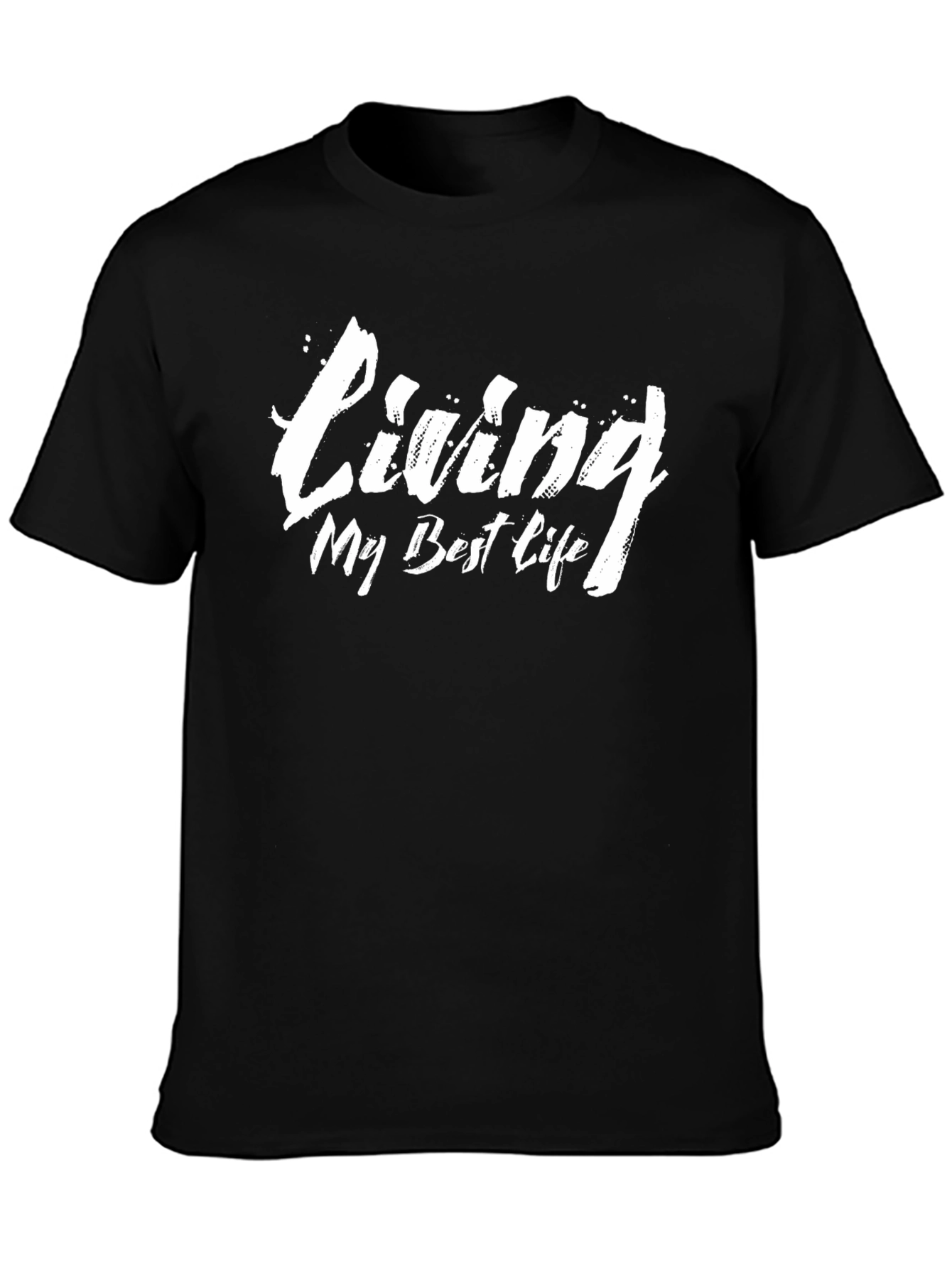 Living My Best Life Black Graphic Tee