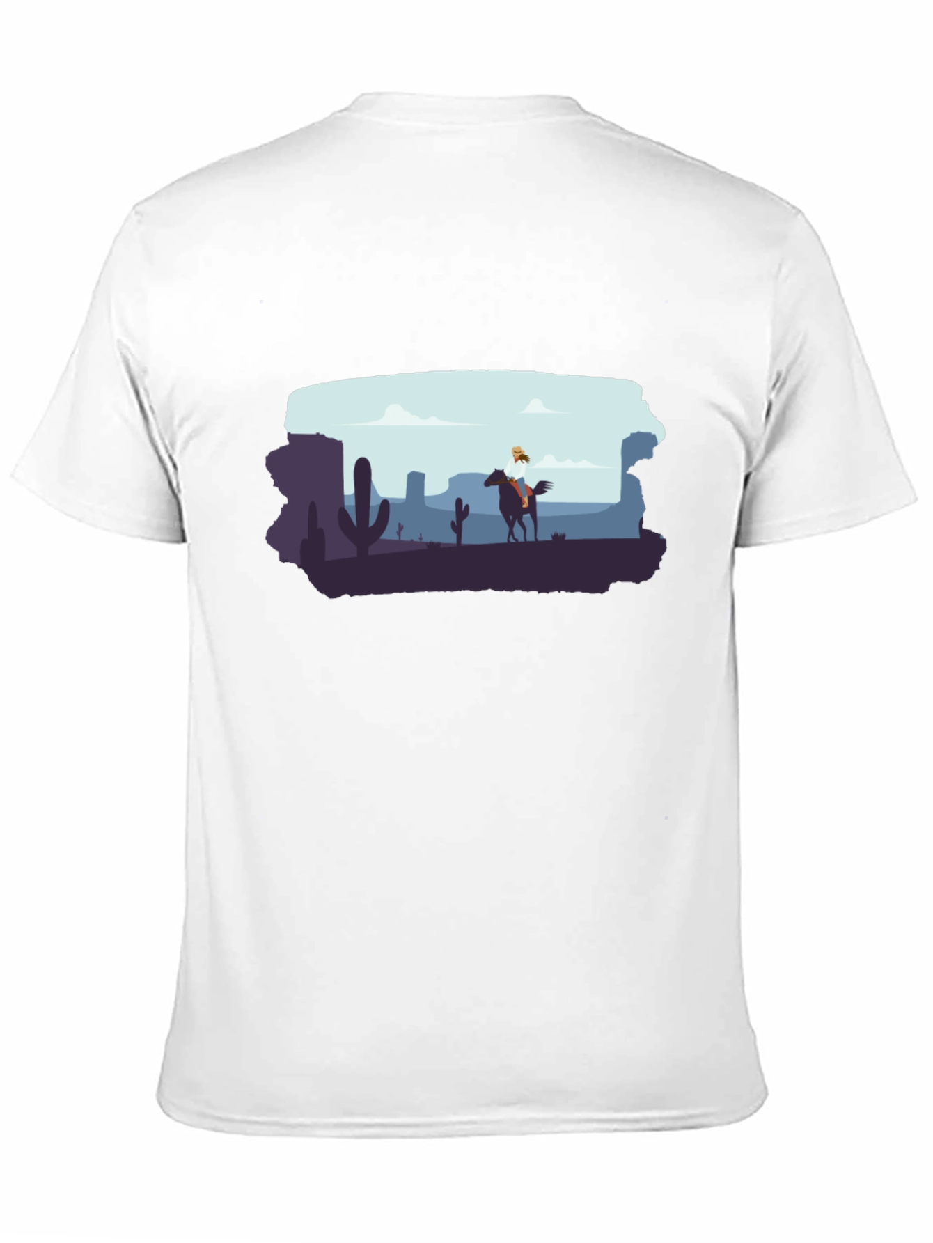 Desert Rider Graphic Tee - Black Cotton T-Shirt