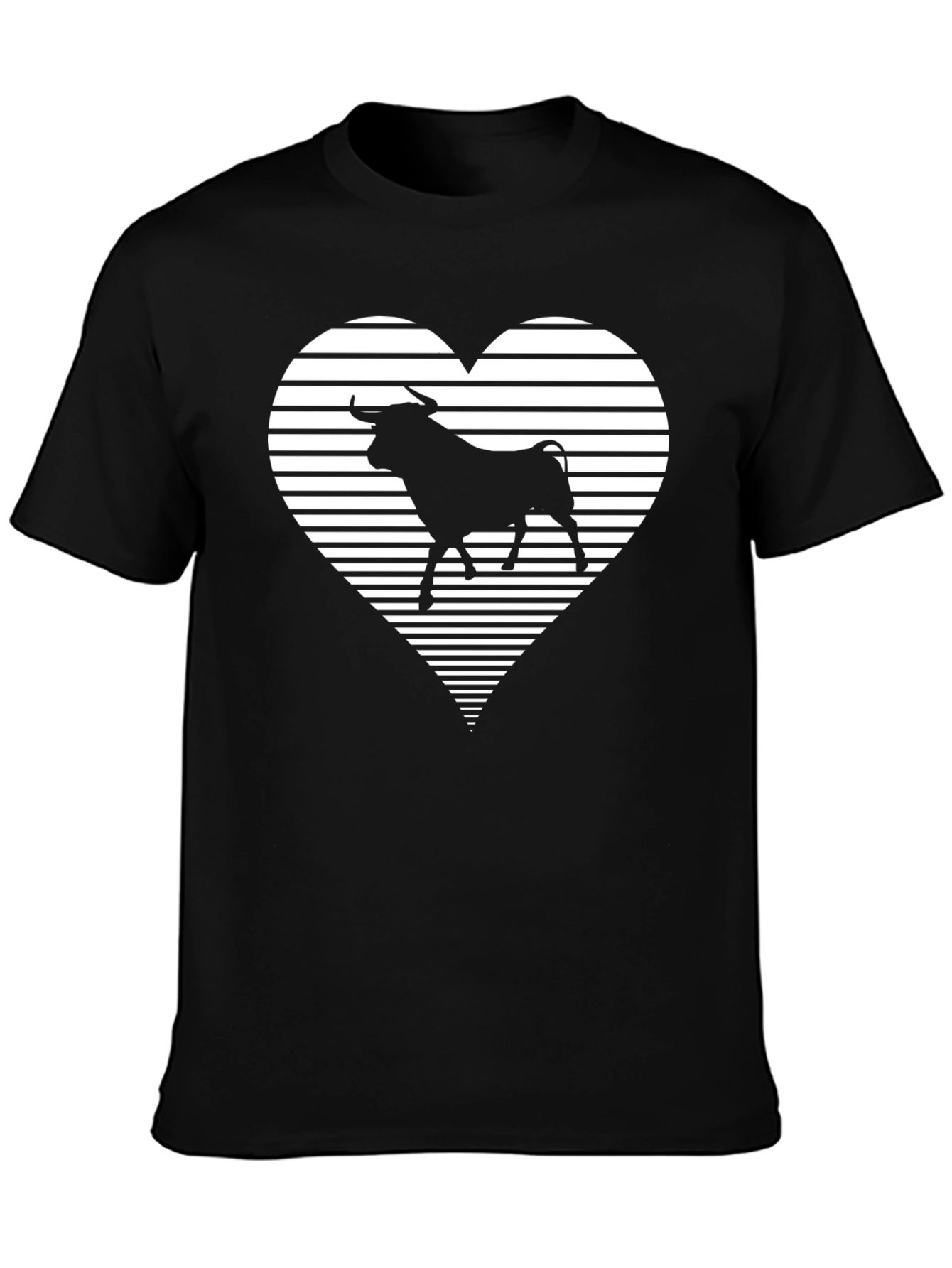 Bull Heart Graphic T-Shirt - Stylish Mens Tee