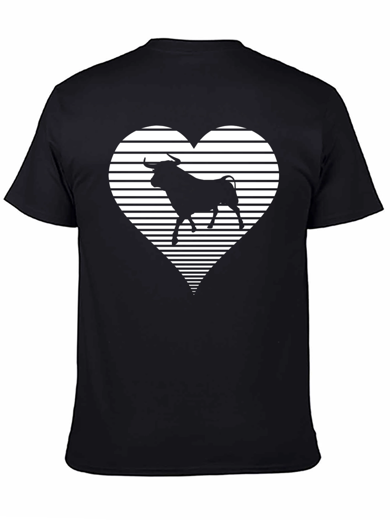 Bull Heart Graphic T-Shirt - Stylish Mens Tee