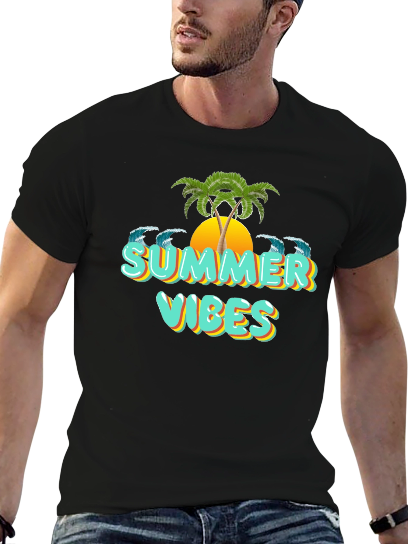 Summer Vibes Graphic T-Shirt - Beach Ready!