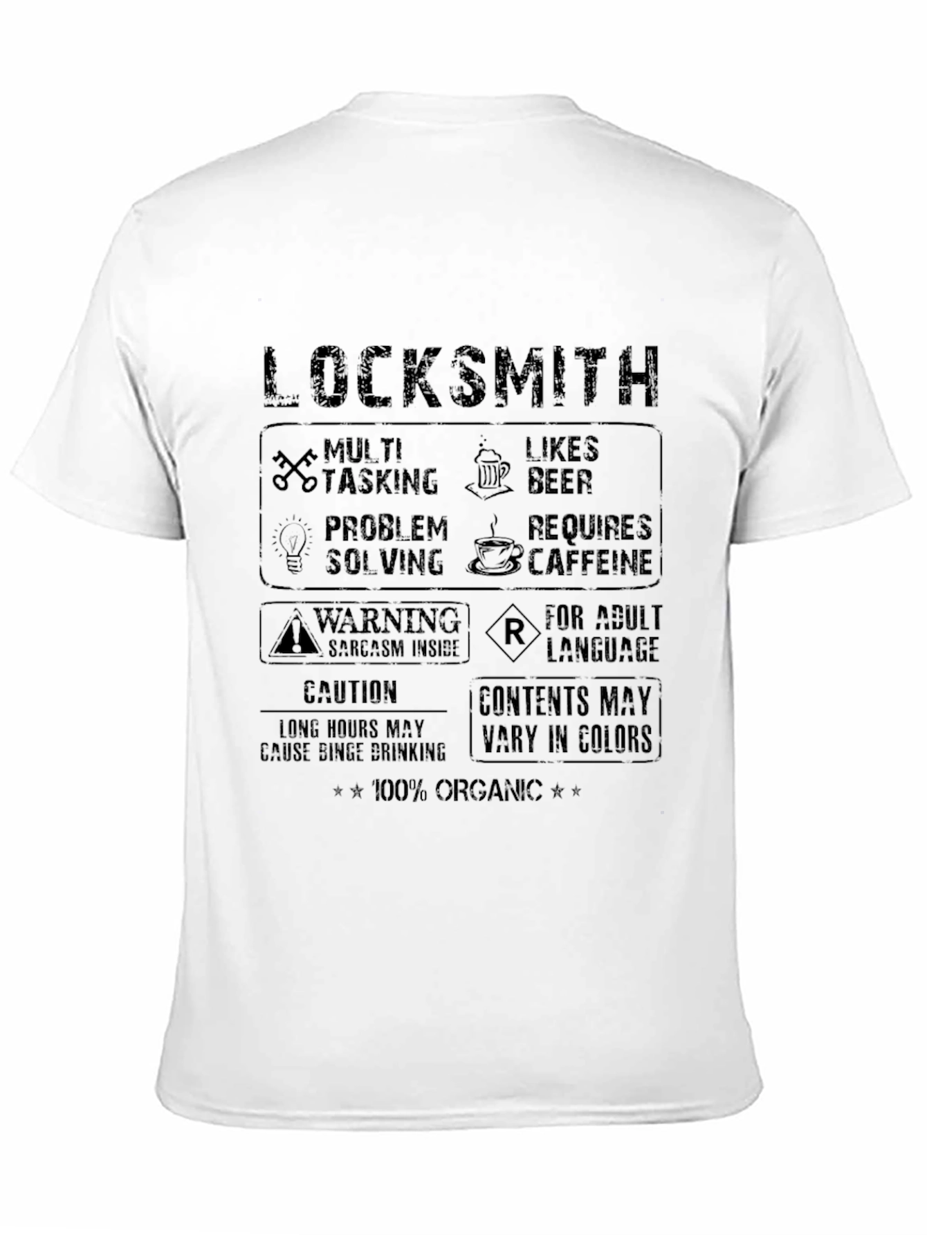 Locksmith Graphic Tee - Multi-Tasking Beer Caffeine