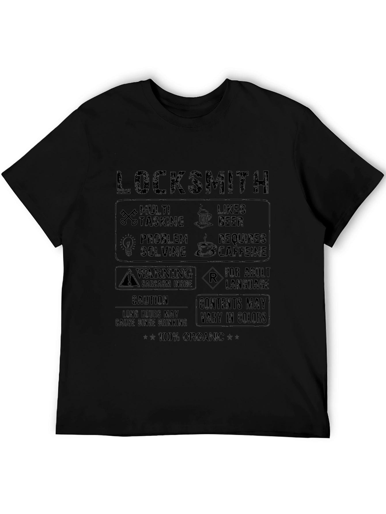 Locksmith Graphic Tee - Multi-Tasking Beer Caffeine