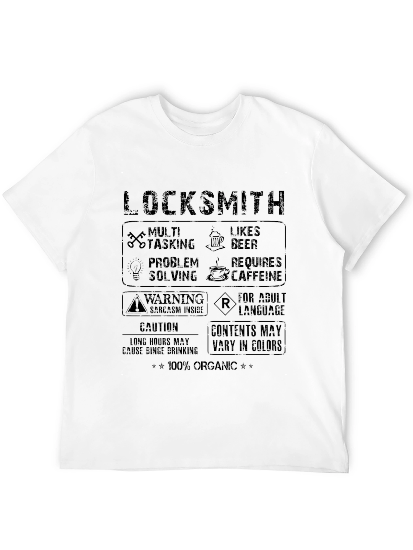 Locksmith Graphic Tee - Multi-Tasking Beer Caffeine