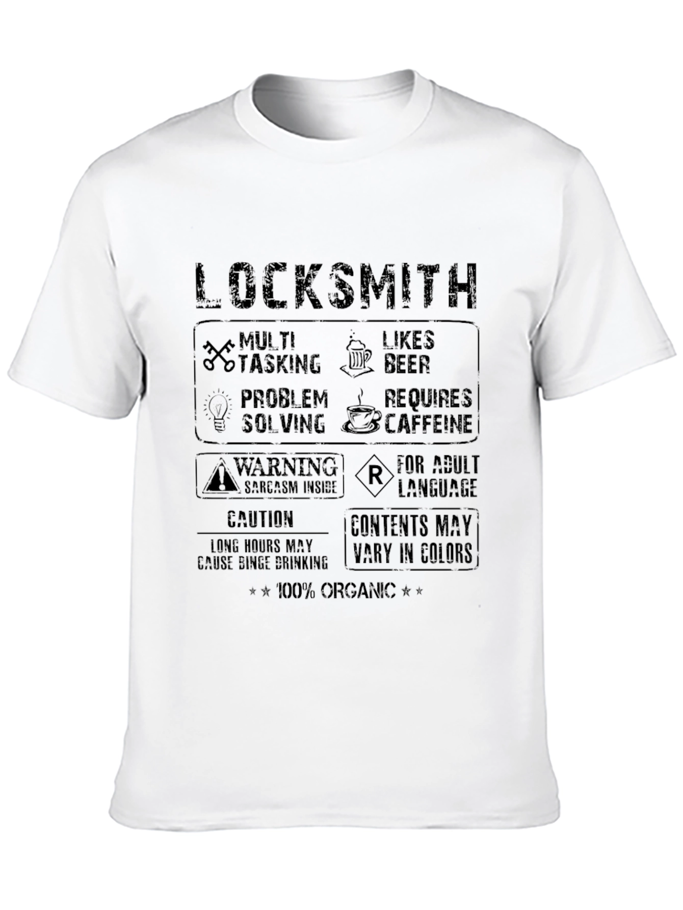 Locksmith Graphic Tee - Multi-Tasking Beer Caffeine