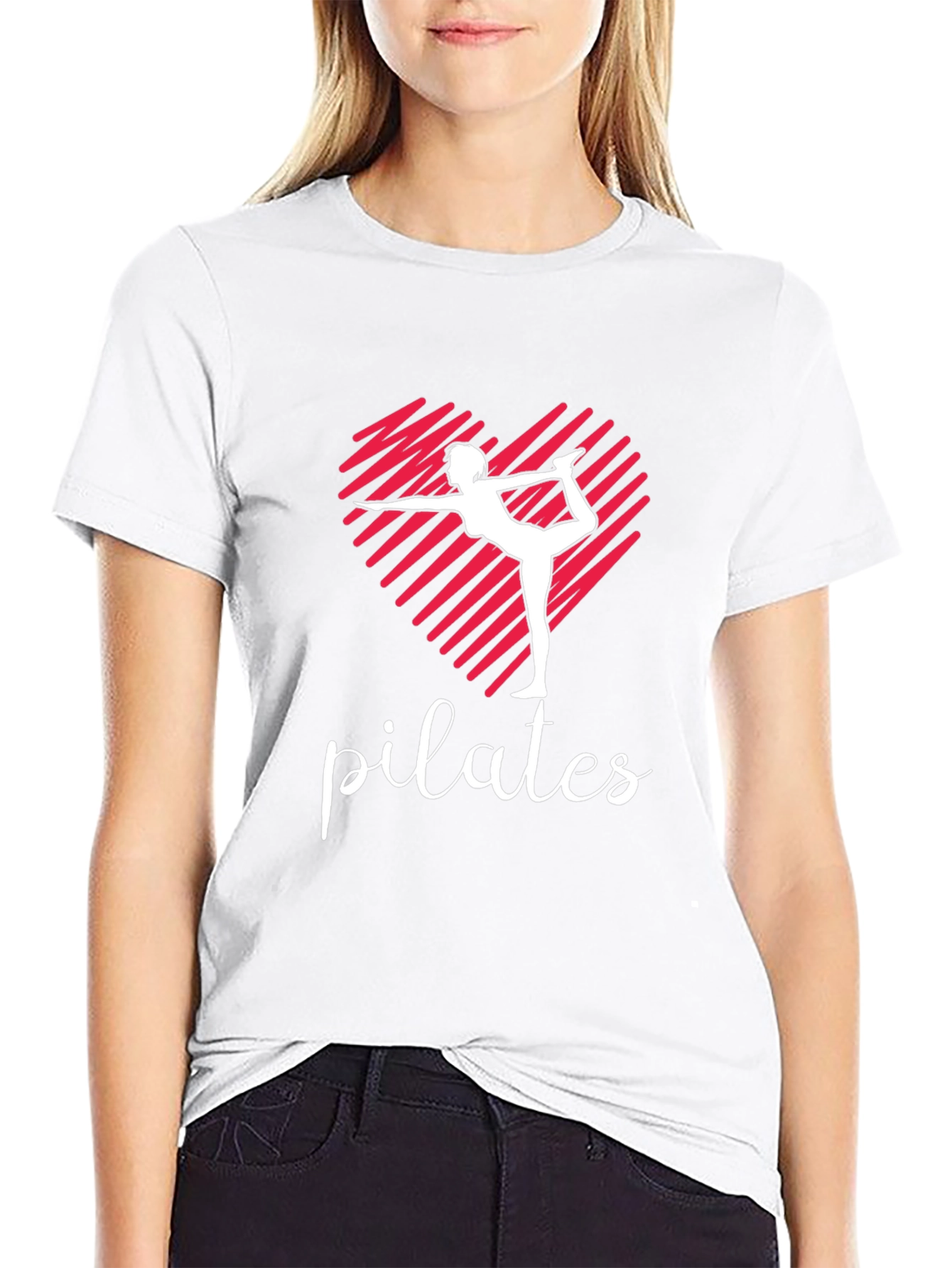 Pilates Heart T-Shirt - Yoga Fitness Tee