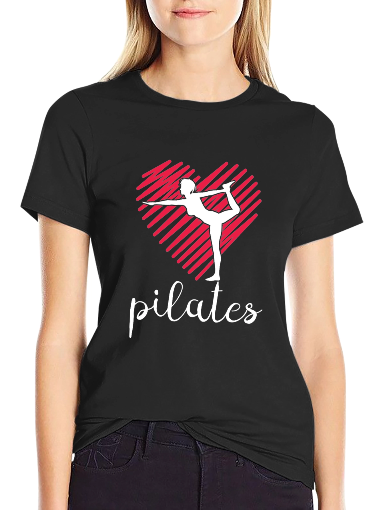 Pilates Heart T-Shirt - Yoga Fitness Tee