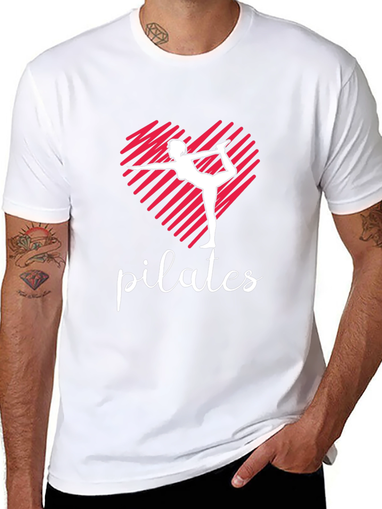 Pilates Heart T-Shirt - Yoga Fitness Tee
