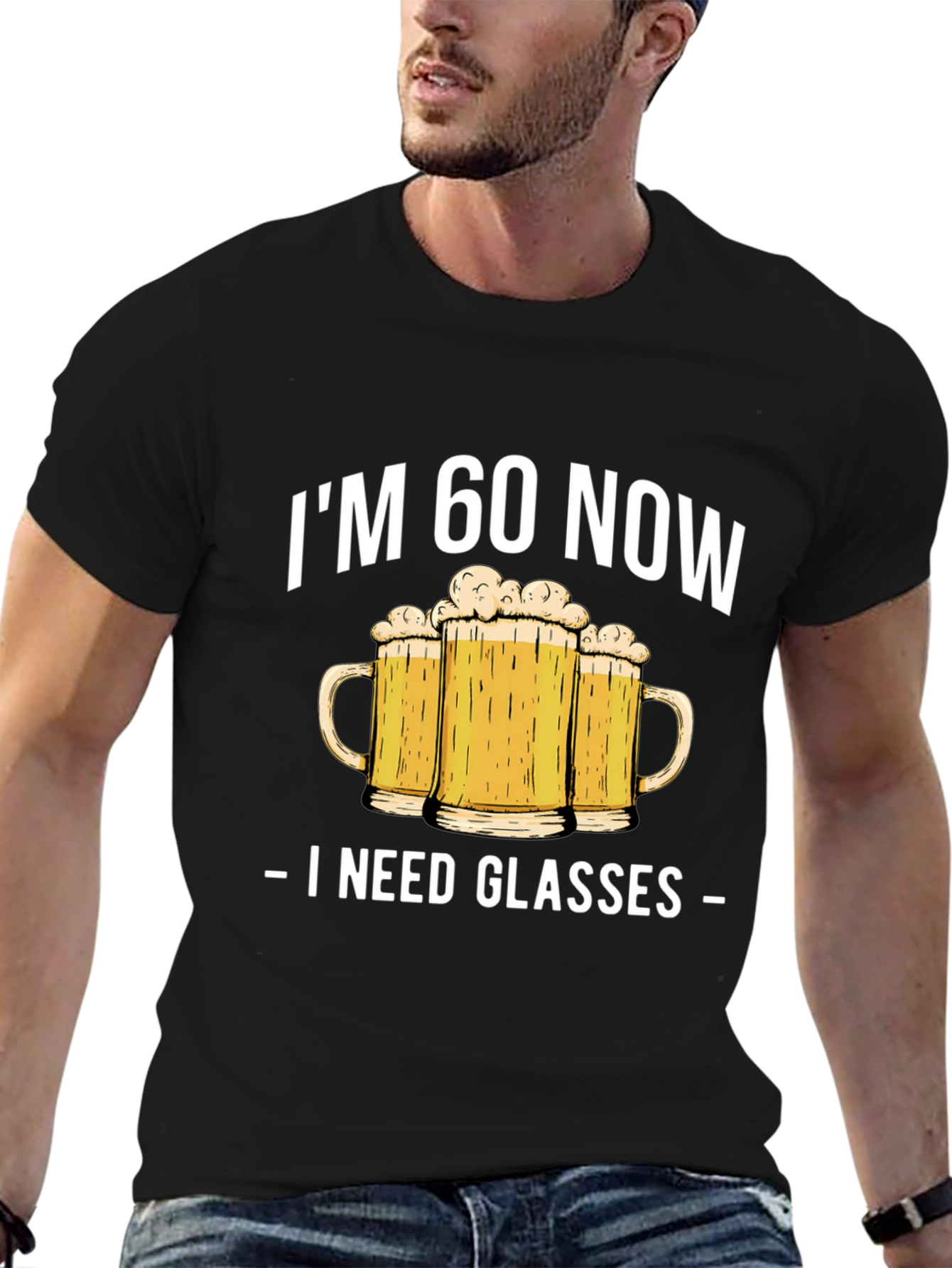 Im 60 Now I Need Glasses Beer T-Shirt
