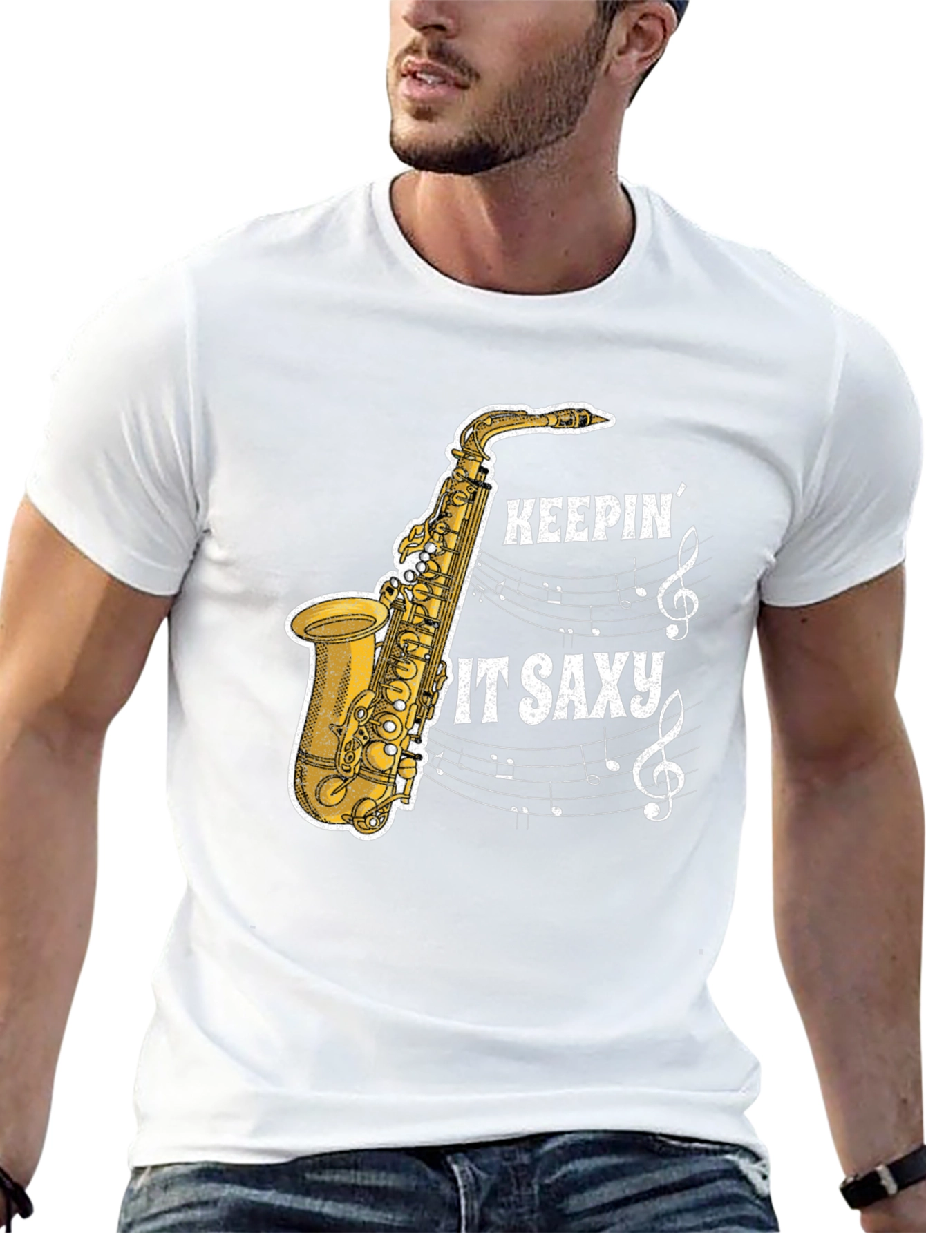Keepin It Saxxy T-Shirt: Music Lovers Tee
