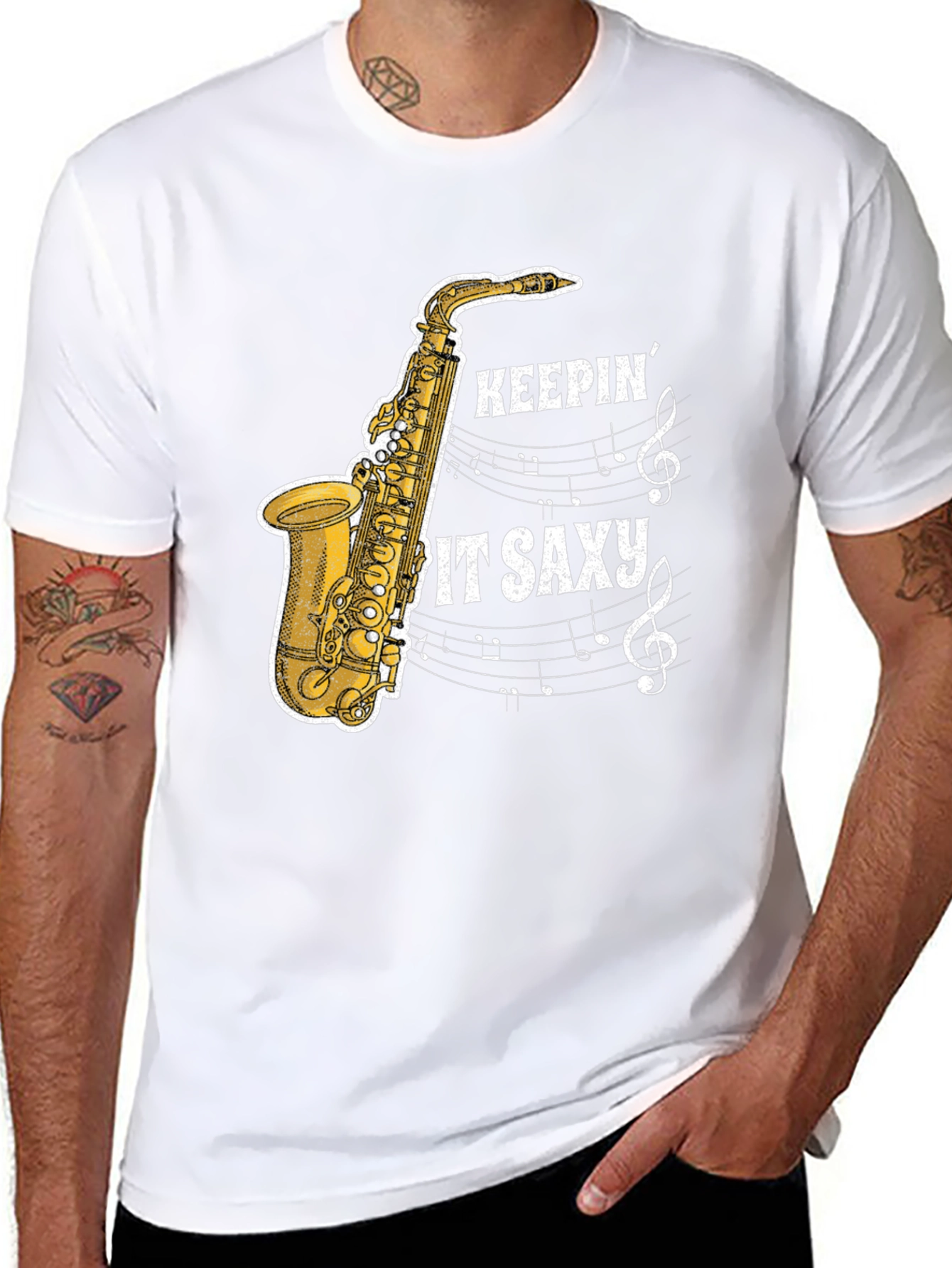 Keepin It Saxxy T-Shirt: Music Lovers Tee